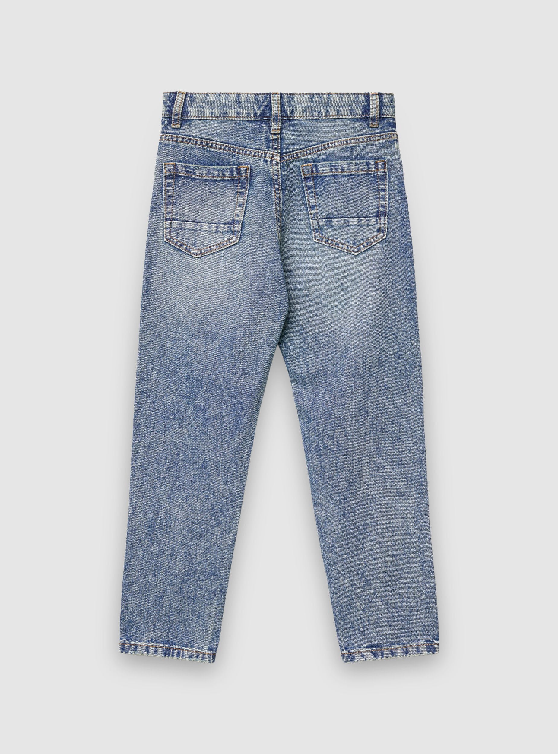 Jeans con strappi a tinta unita - Image 7