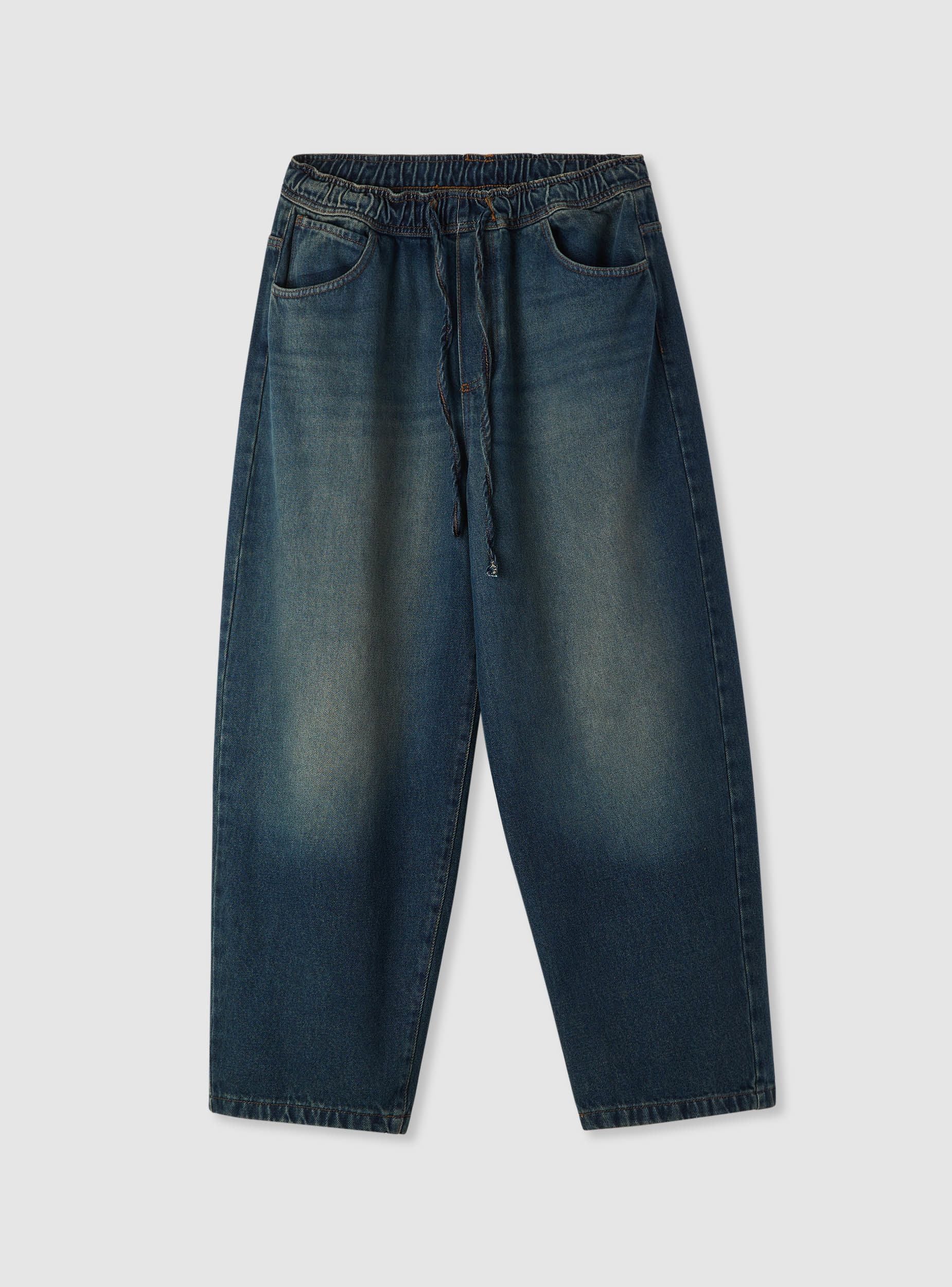 Jeans jogger balloon a tinta unita - Image 5