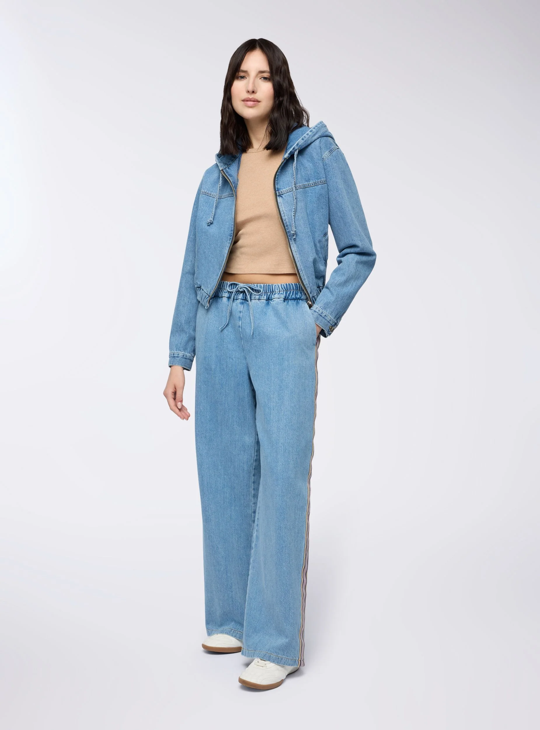 Jeans jogger con banda laterale - Image 2