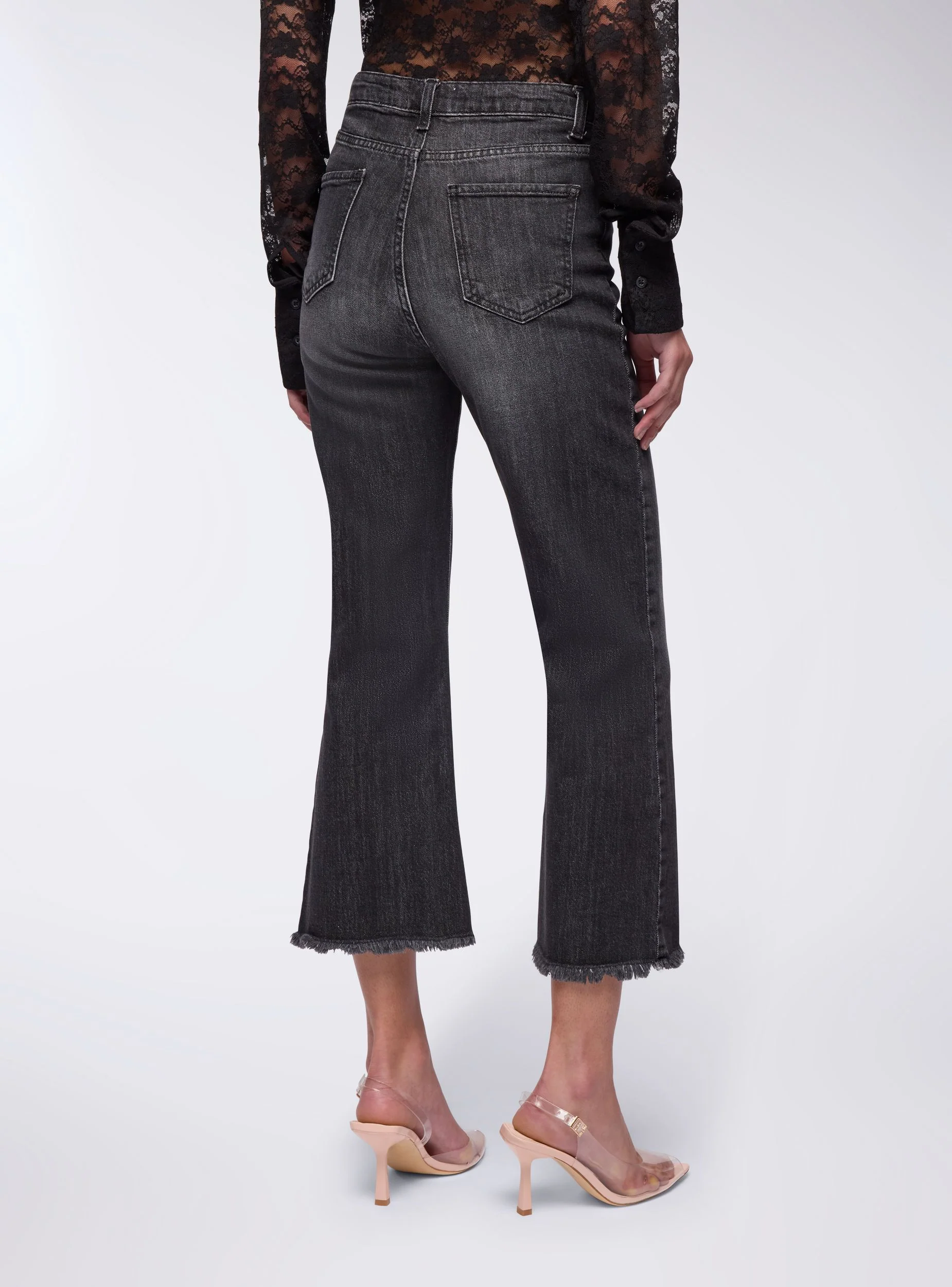 Jeans kick flare sfrangiati - Image 4