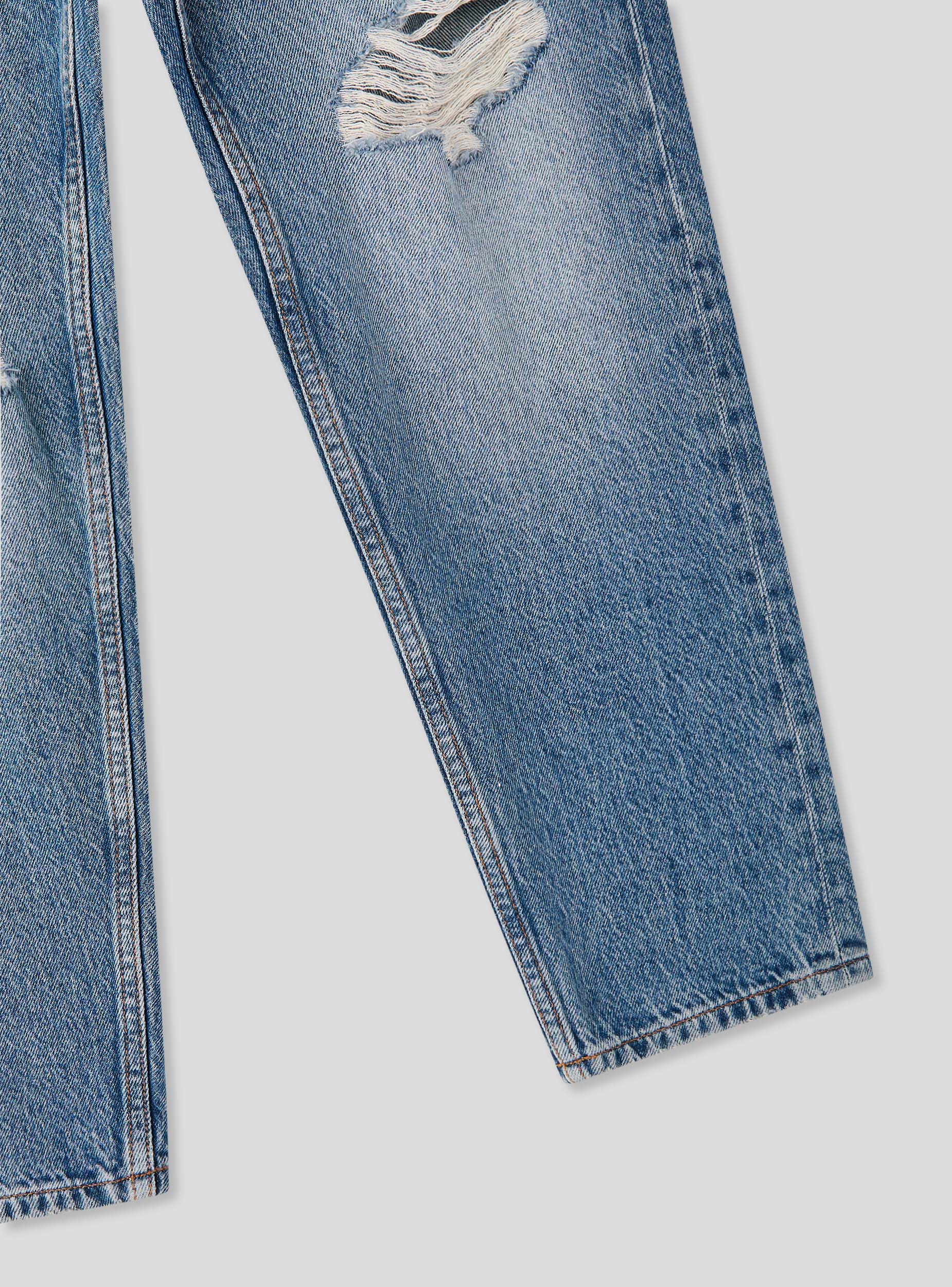 Jeans loose fit con strappi ampi - Image 5