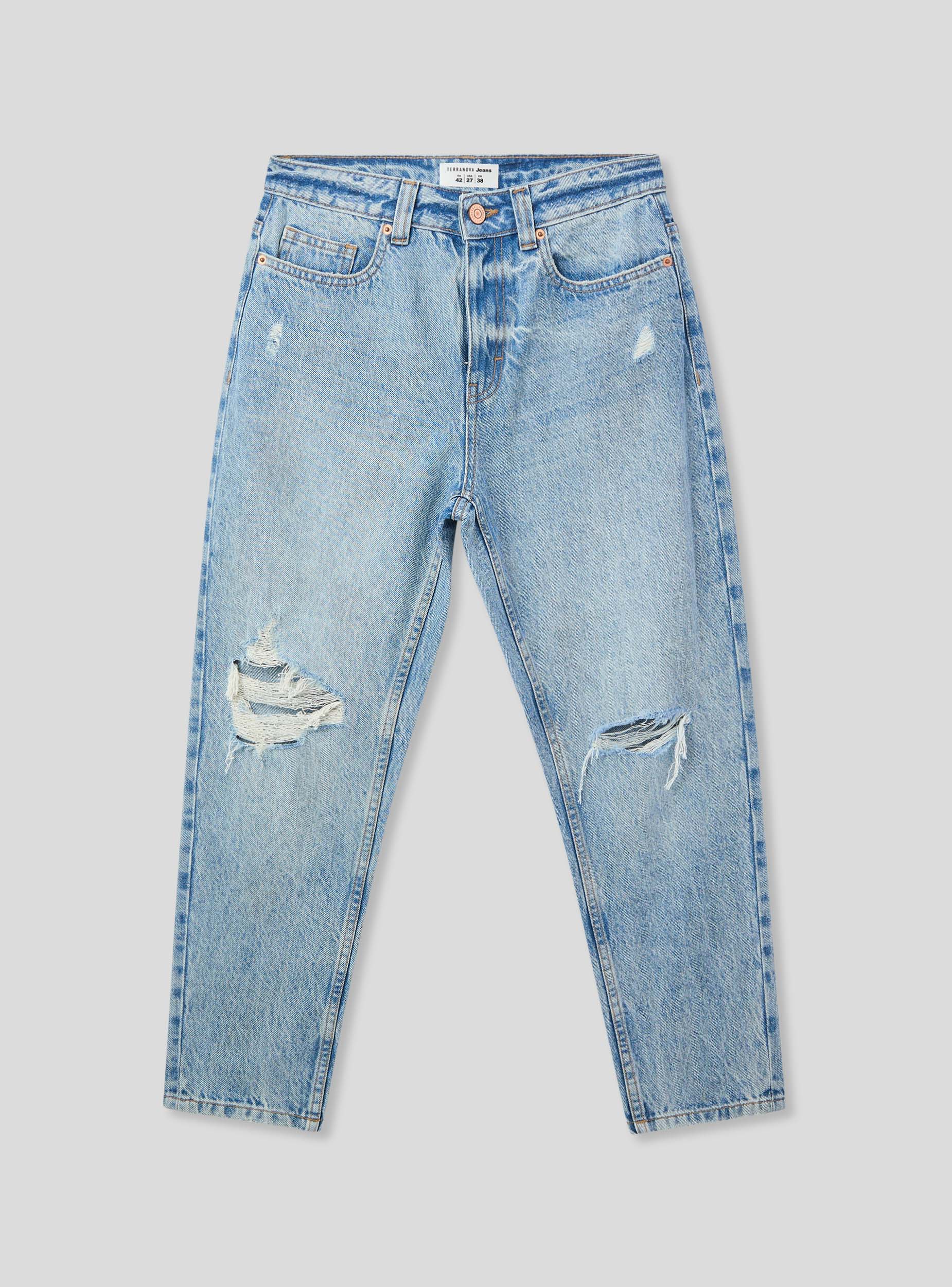Jeans mom con strappi acid wash - Image 5