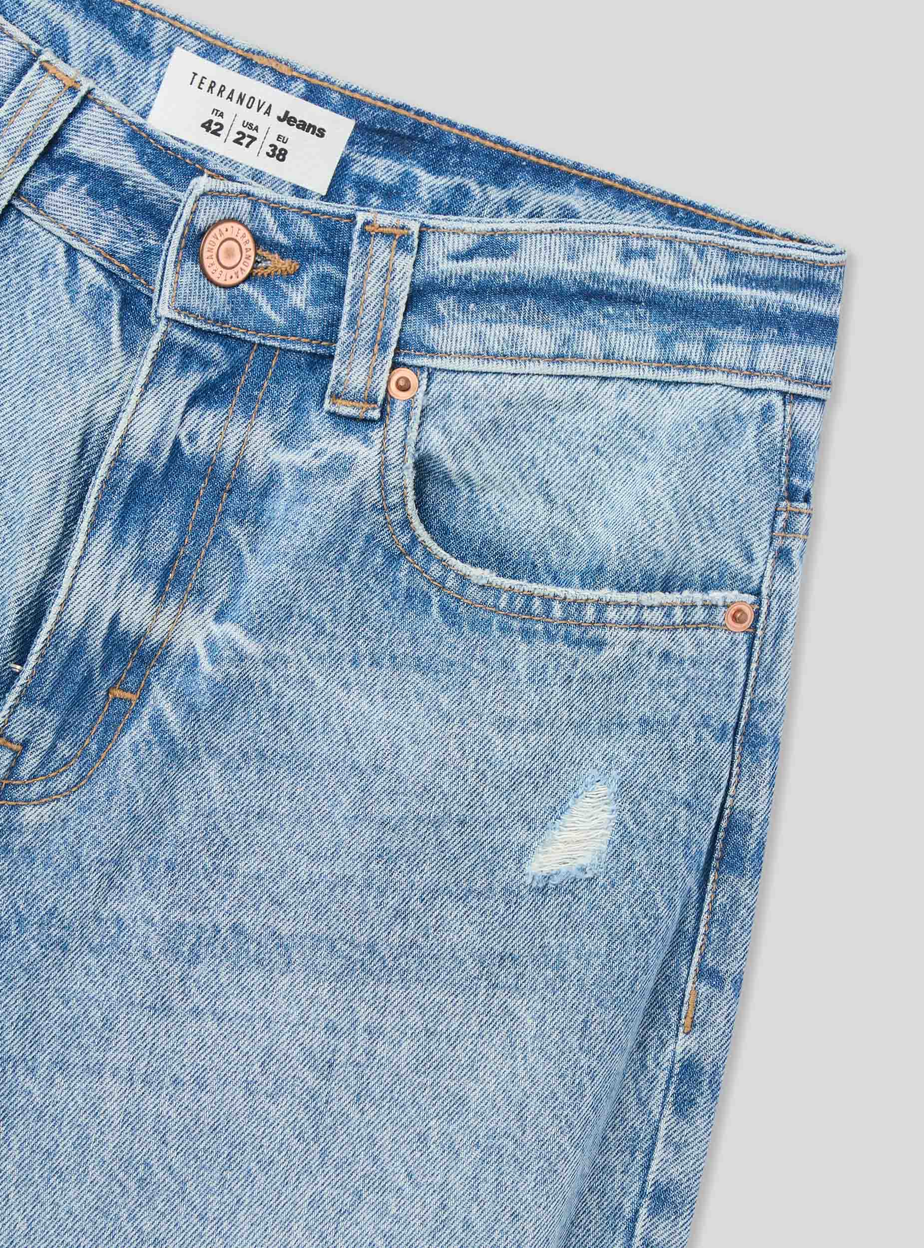 Jeans mom con strappi acid wash - Image 6