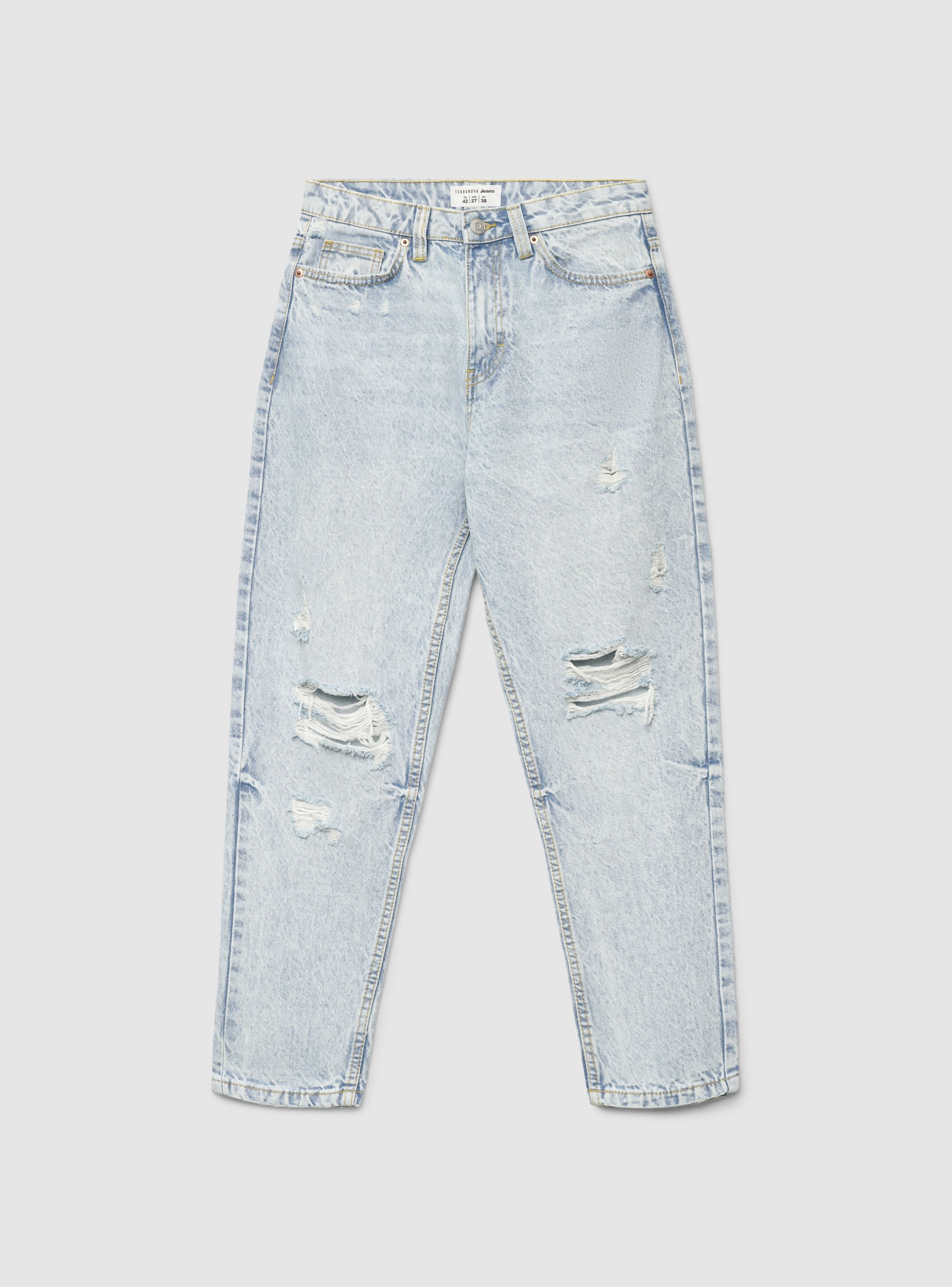 Jeans mom con strappi - Image 5