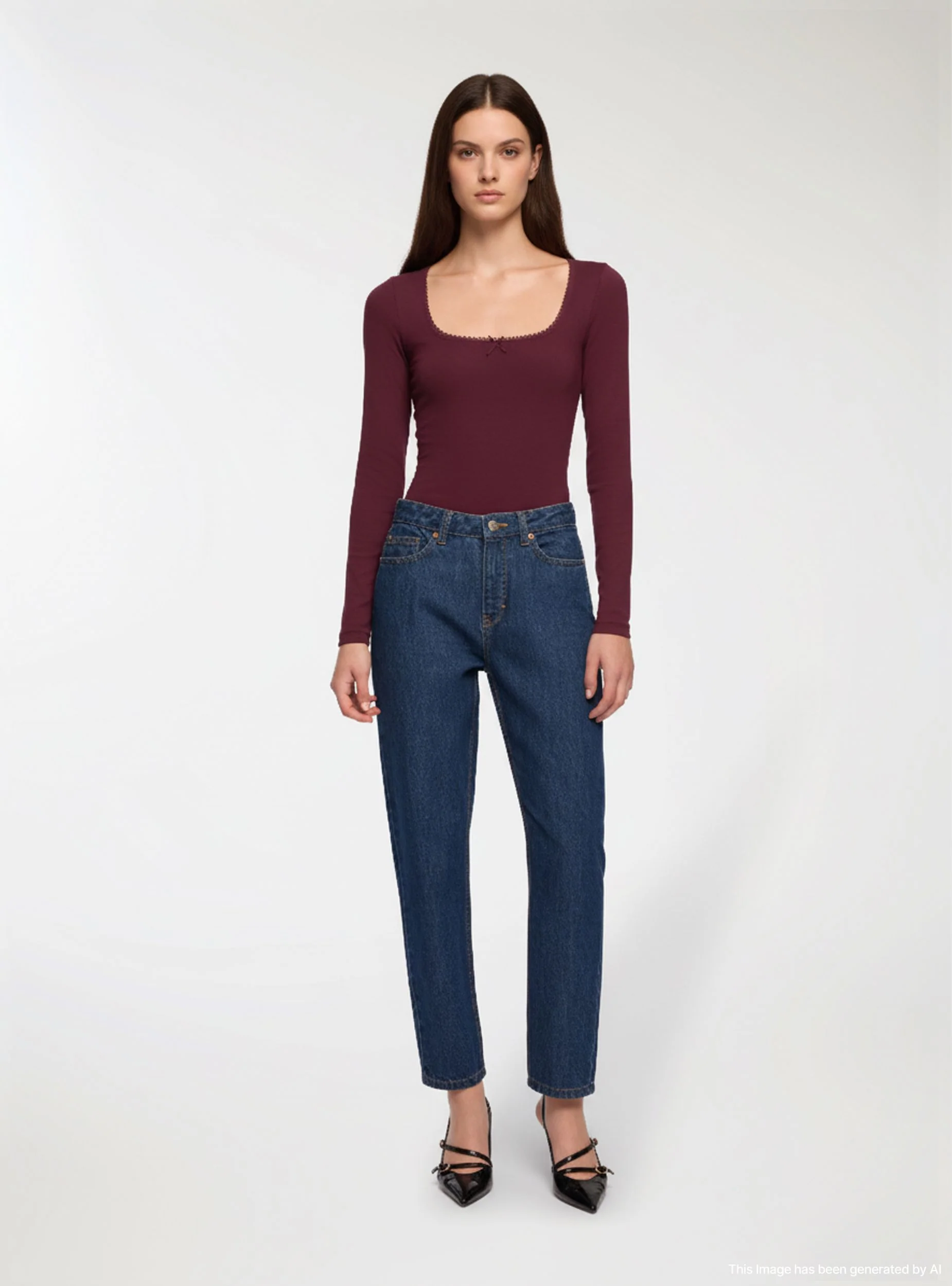 Jeans mom scuri acid wash - Image 4