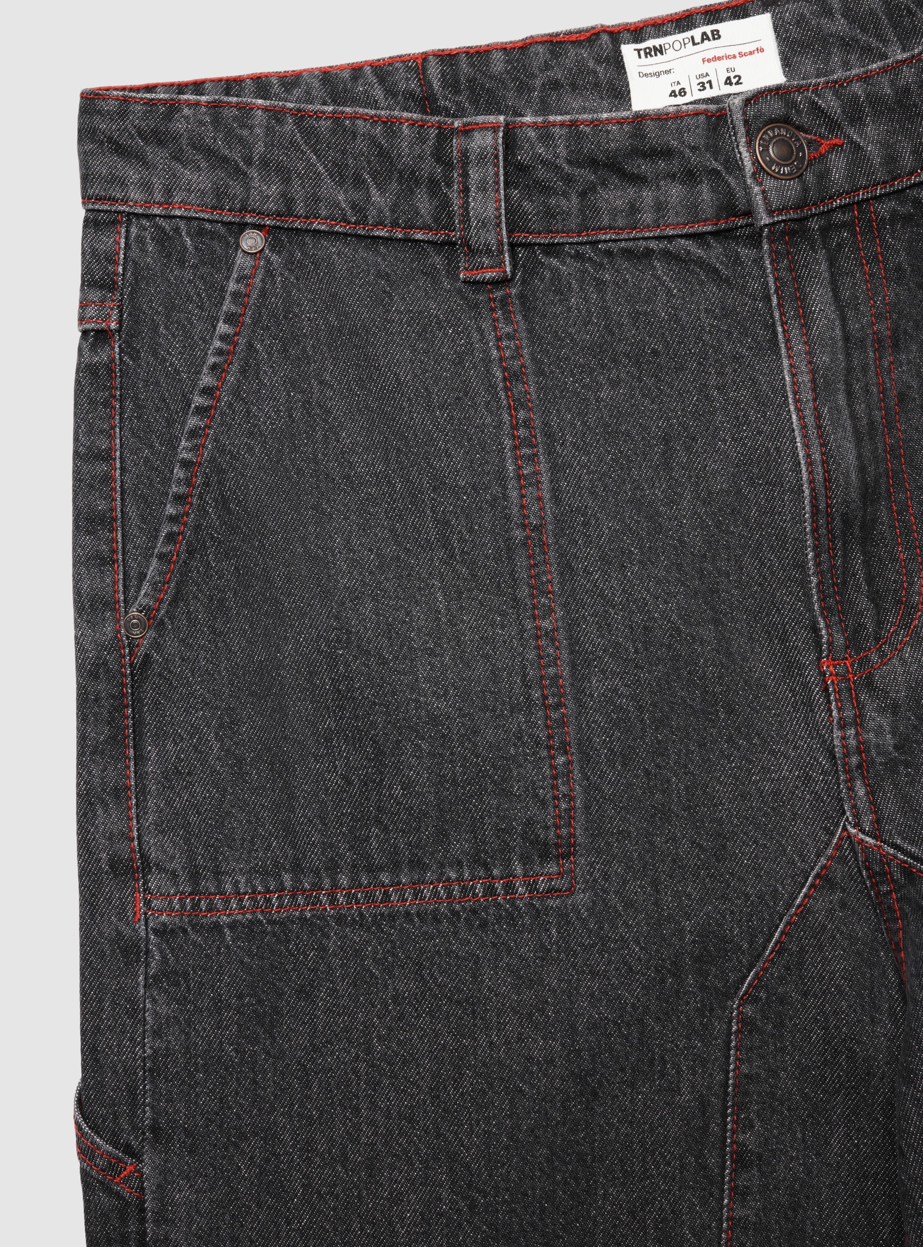 Jeans over con zip al fondo TRNPOPLAB - Image 2