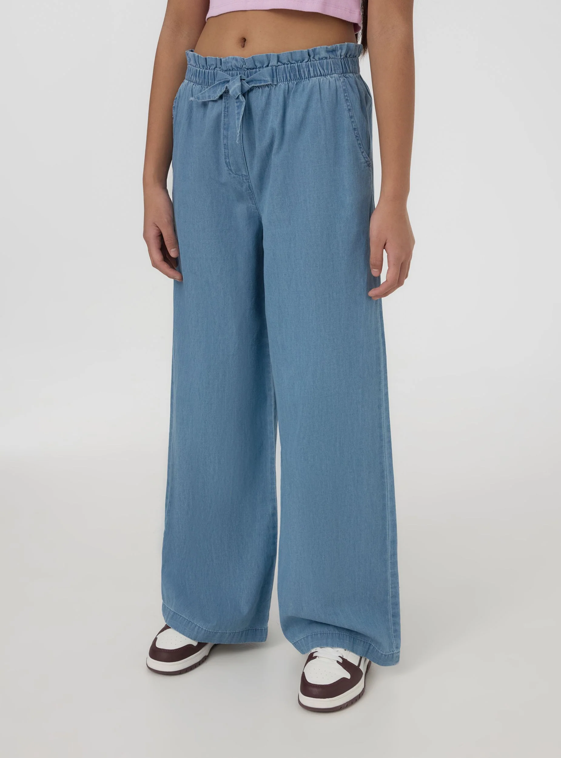 Jeans paperbag chambray con coulisse - Image 7