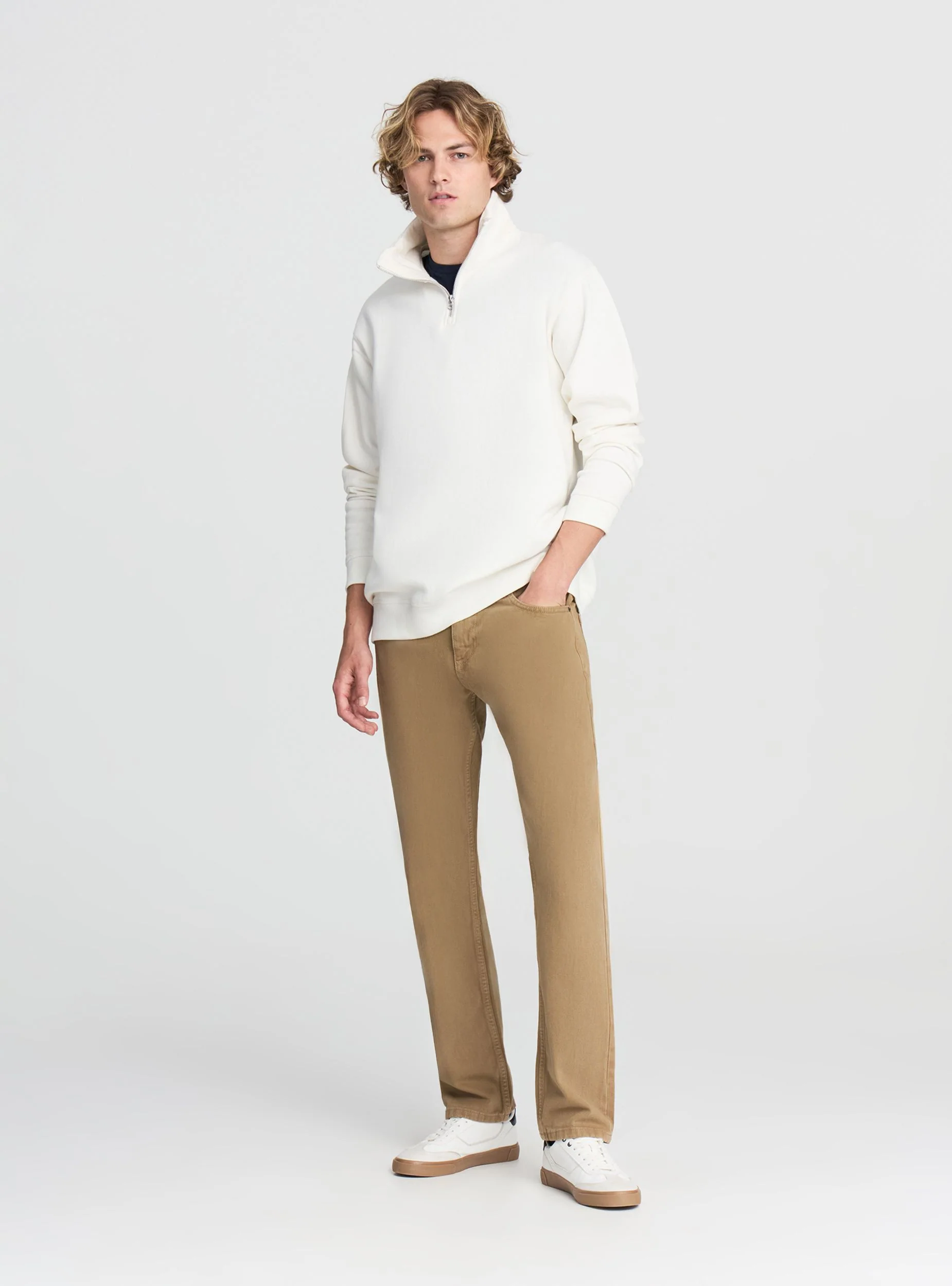 Jeans regular fit a tinta unita - Image 4
