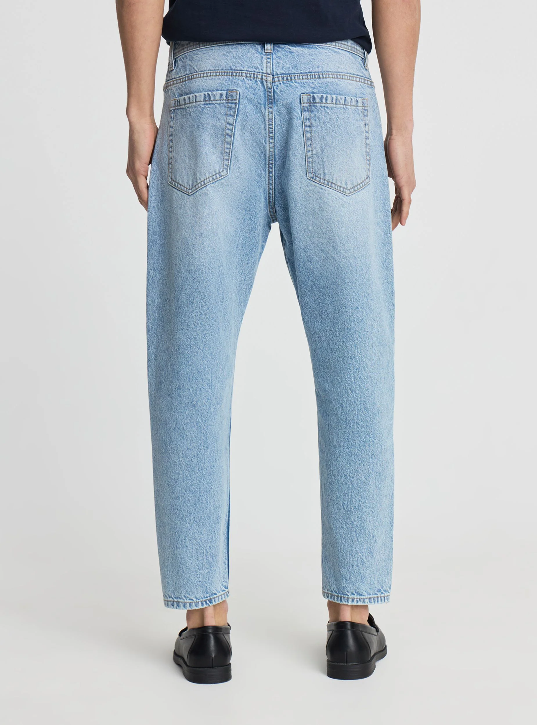 Jeans relaxed a tinta unita - Image 3