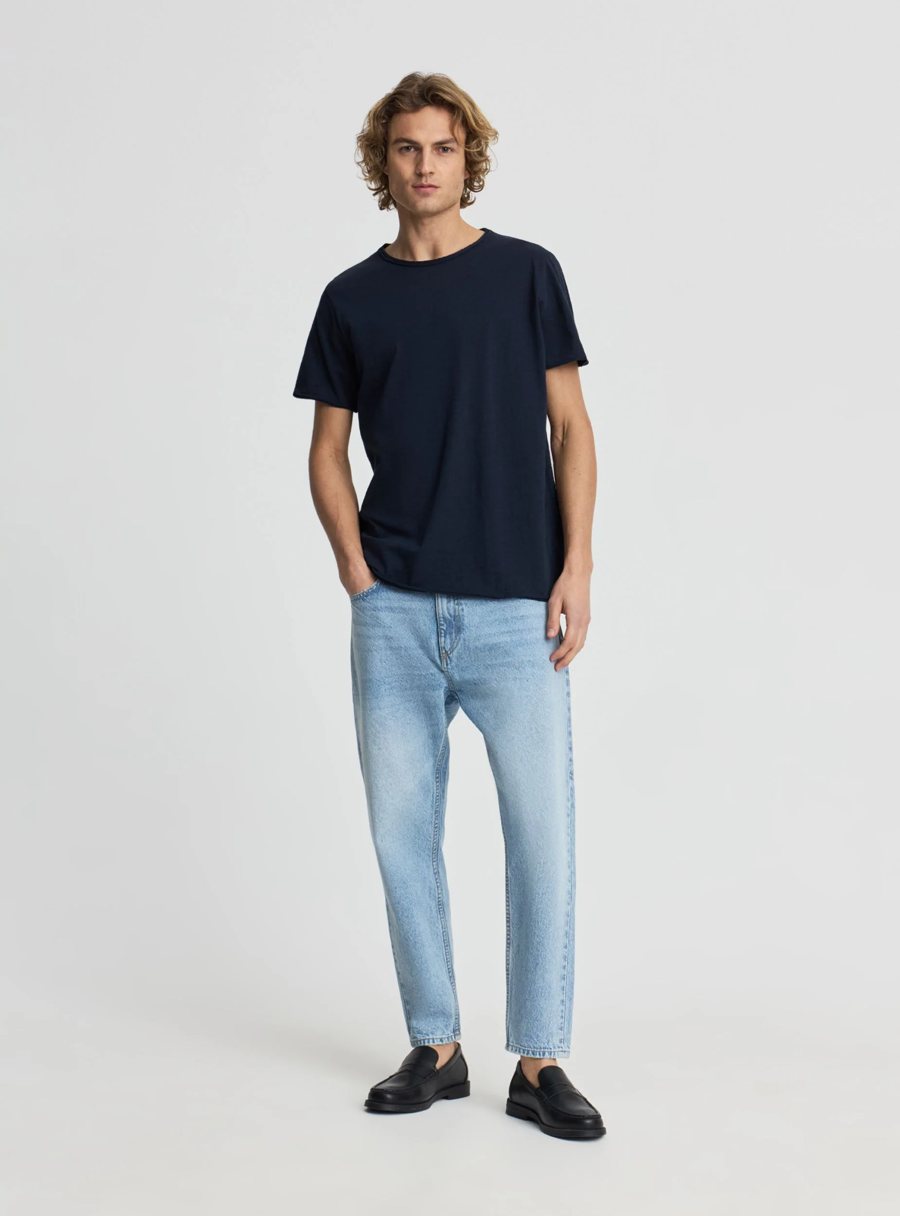 Jeans relaxed a tinta unita - Image 4
