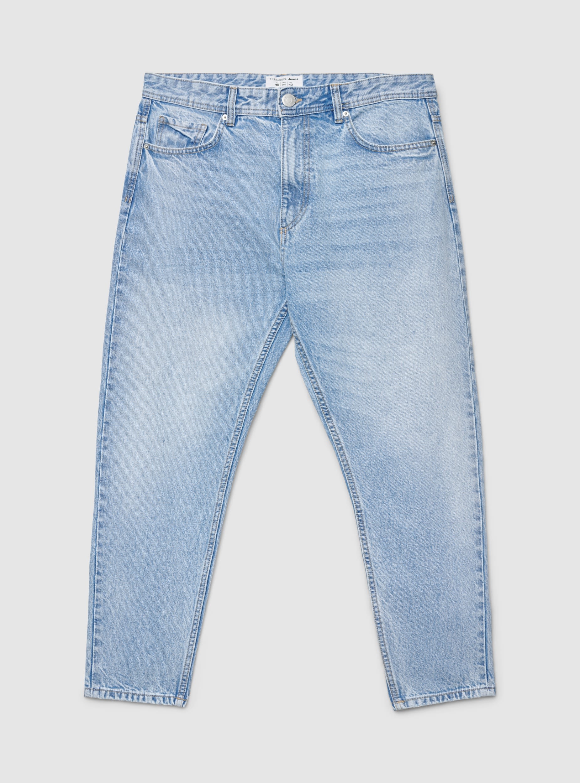 Jeans relaxed a tinta unita - Image 5
