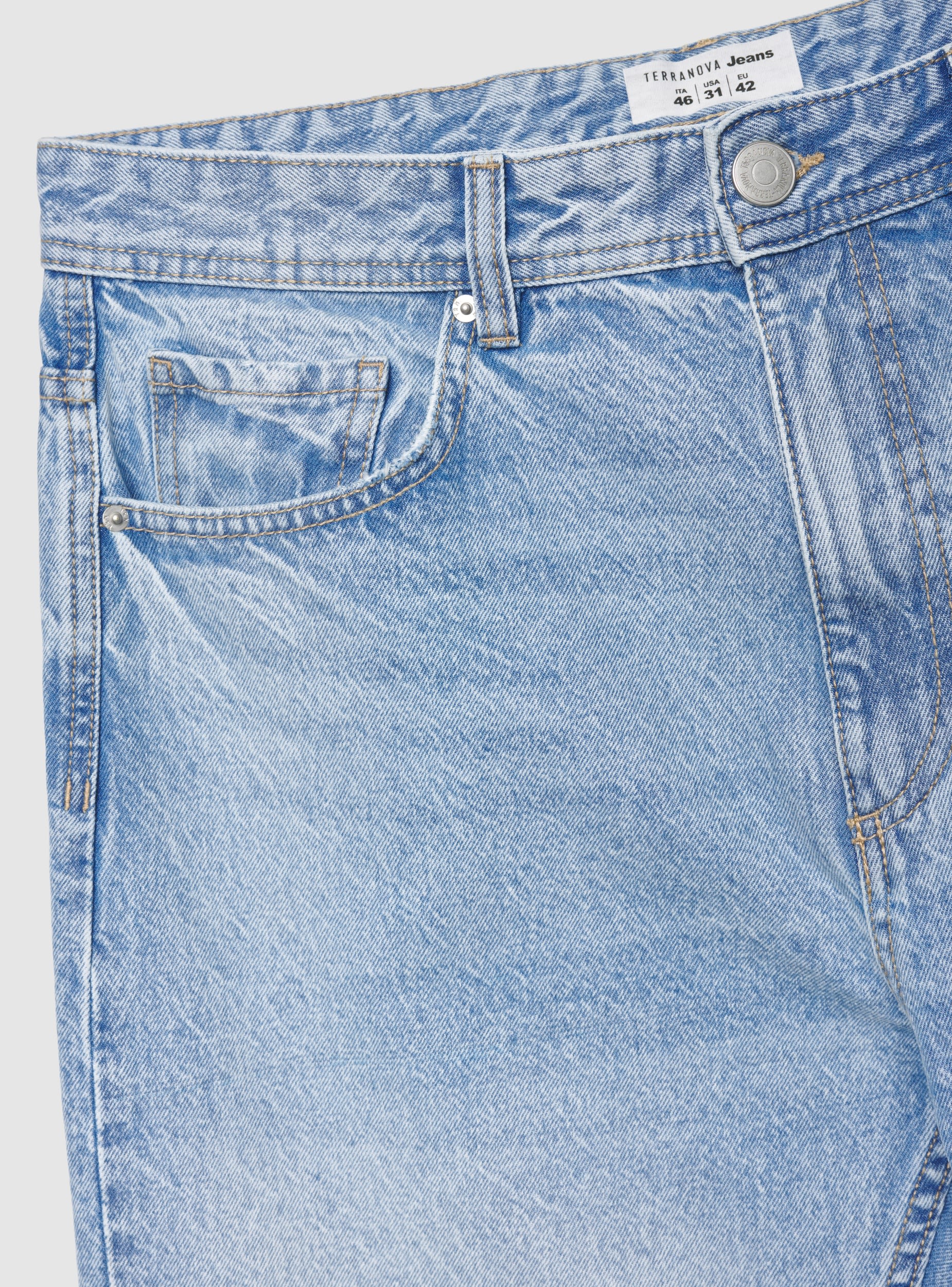 Jeans relaxed a tinta unita - Image 6