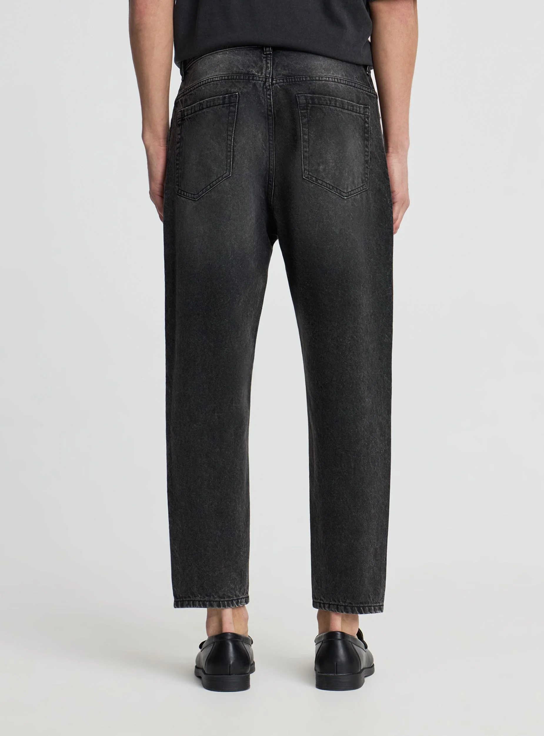Jeans relaxed fit a tinta unita - Image 2