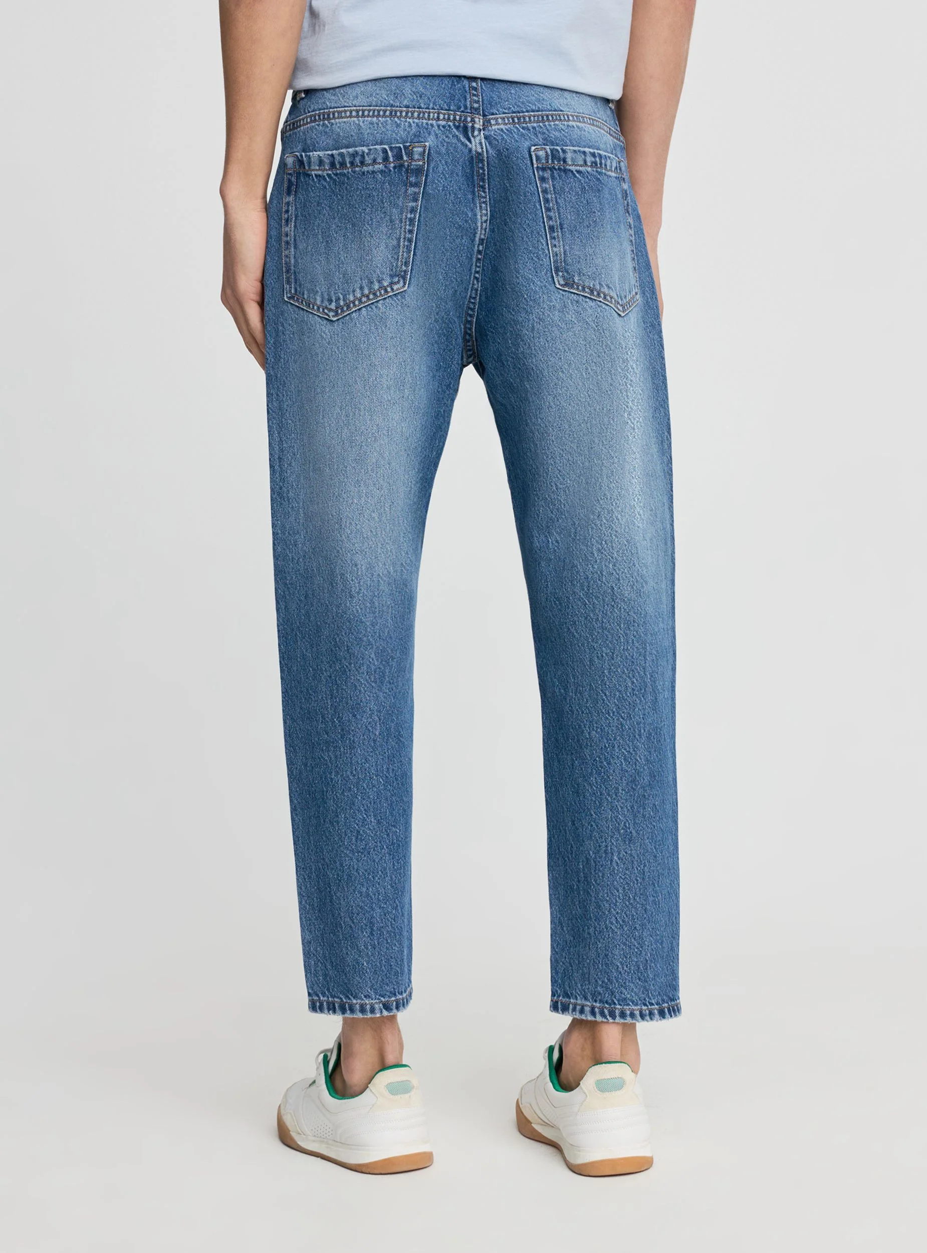 Jeans relaxed fit tinta unita - Image 3