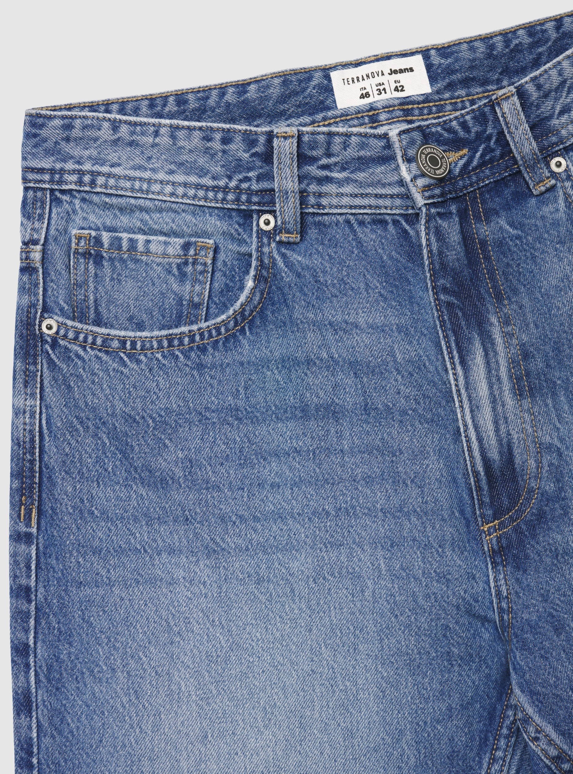 Jeans relaxed fit tinta unita - Image 5