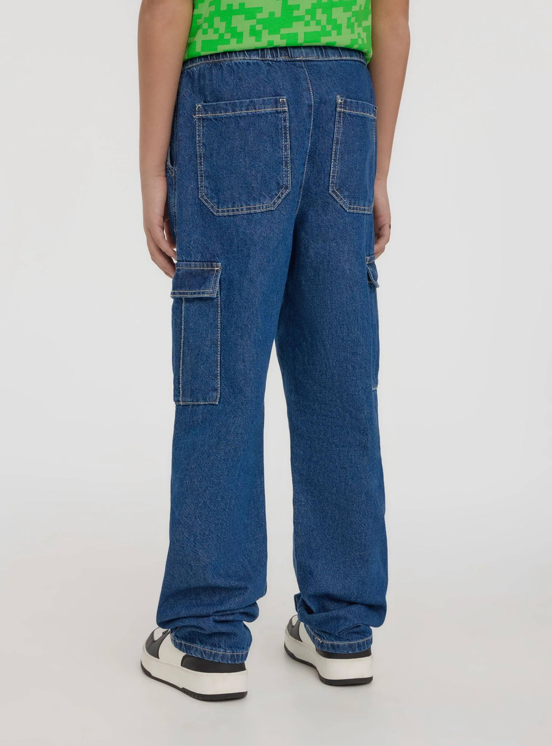 Jeans scuri cargo wide leg - Image 3