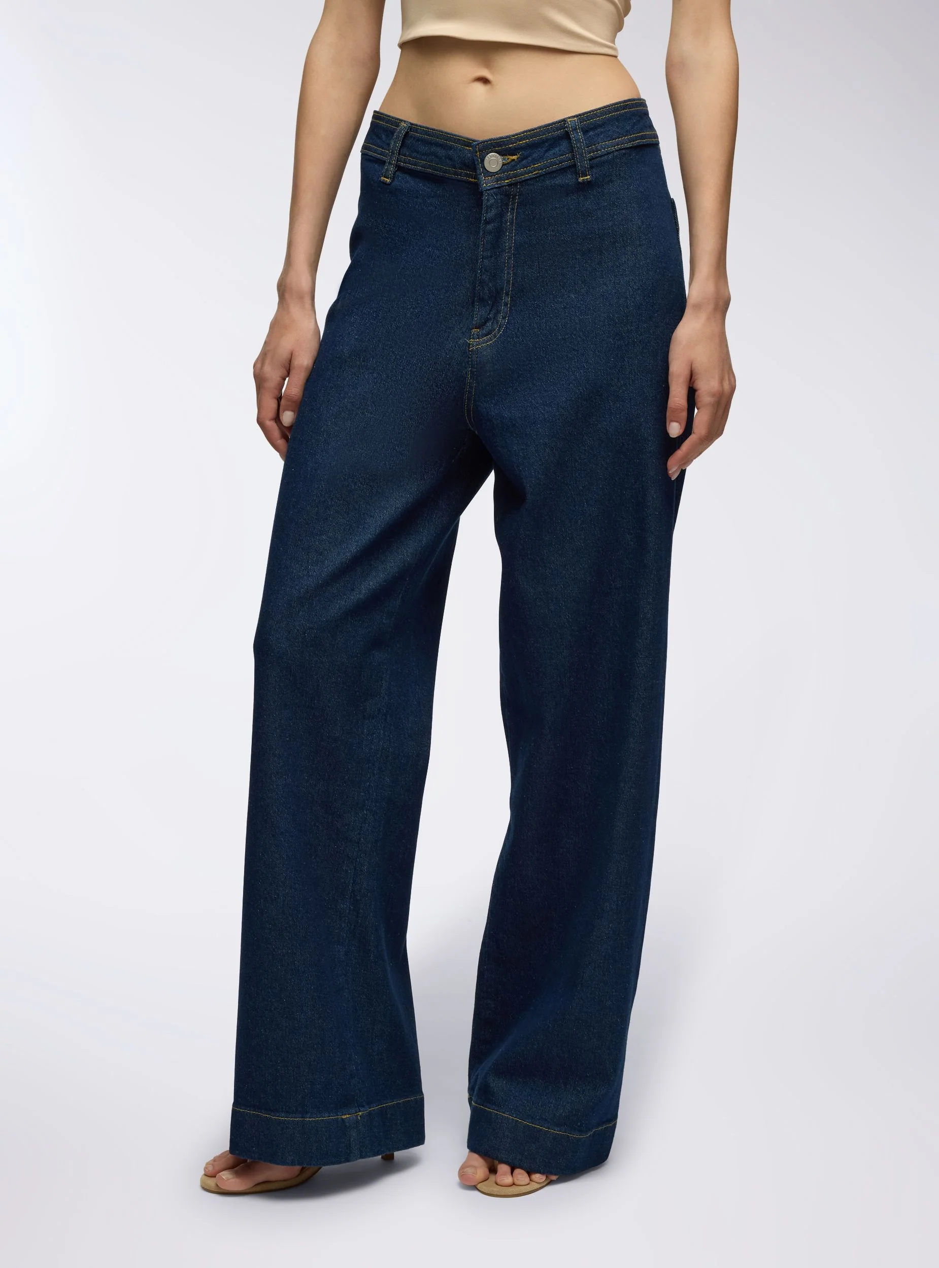 Jeans scuri wide leg - Image 3
