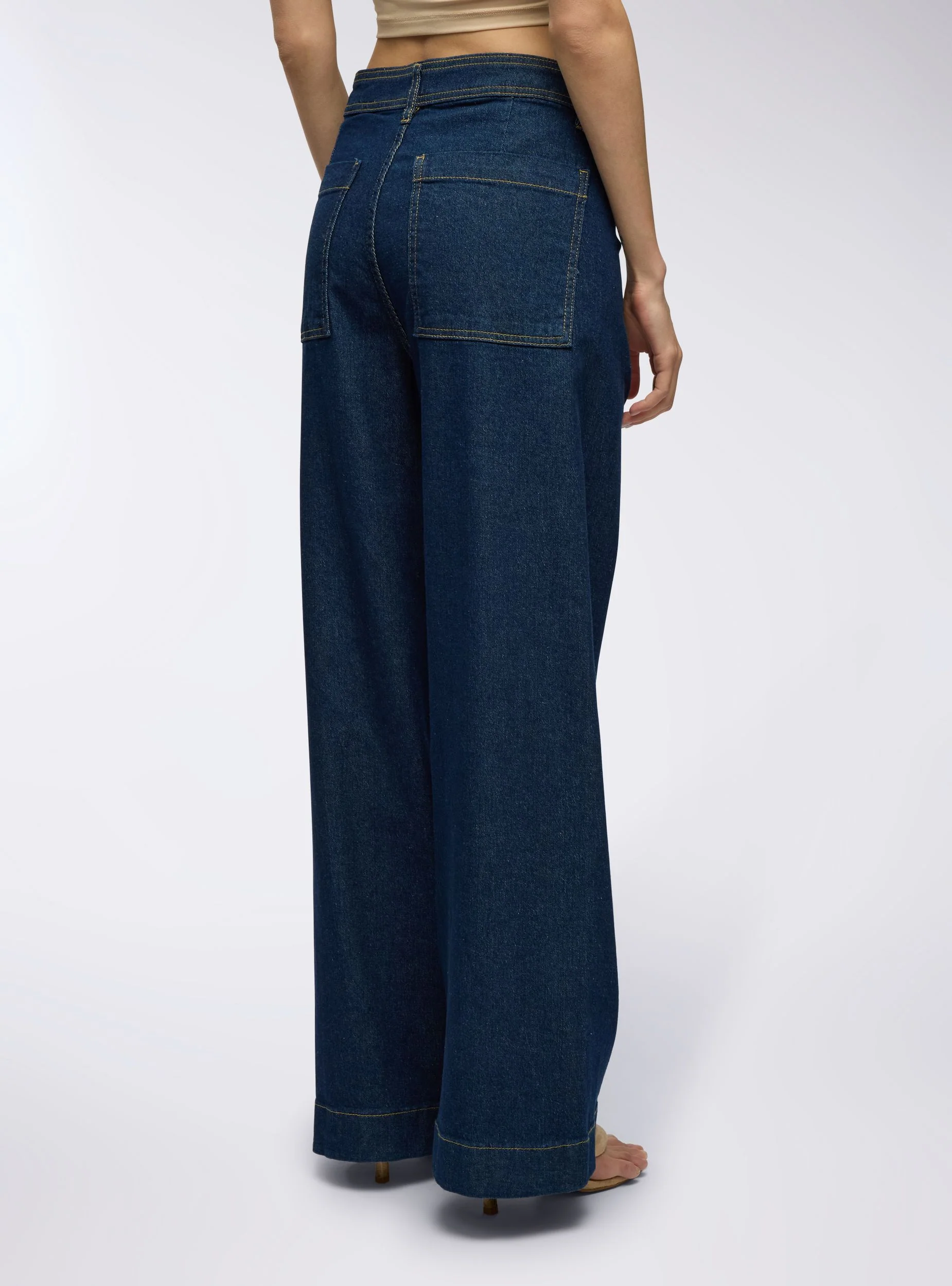 Jeans scuri wide leg - Image 4