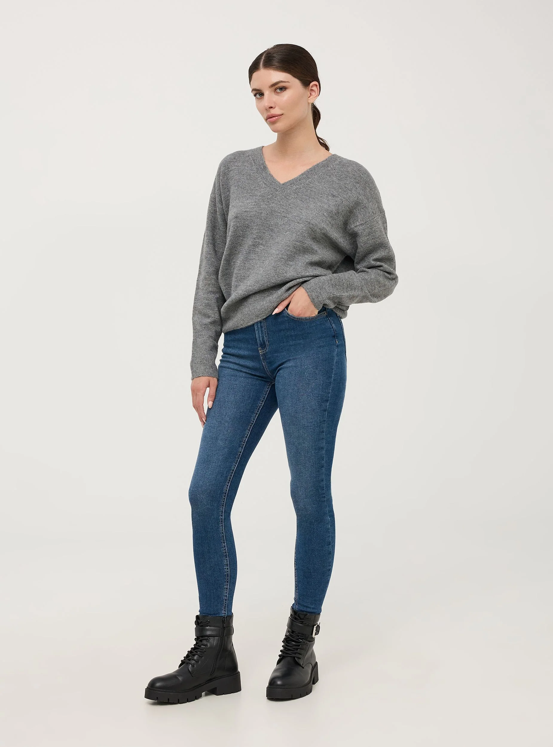 Jeans skinny a vita alta - Image 2