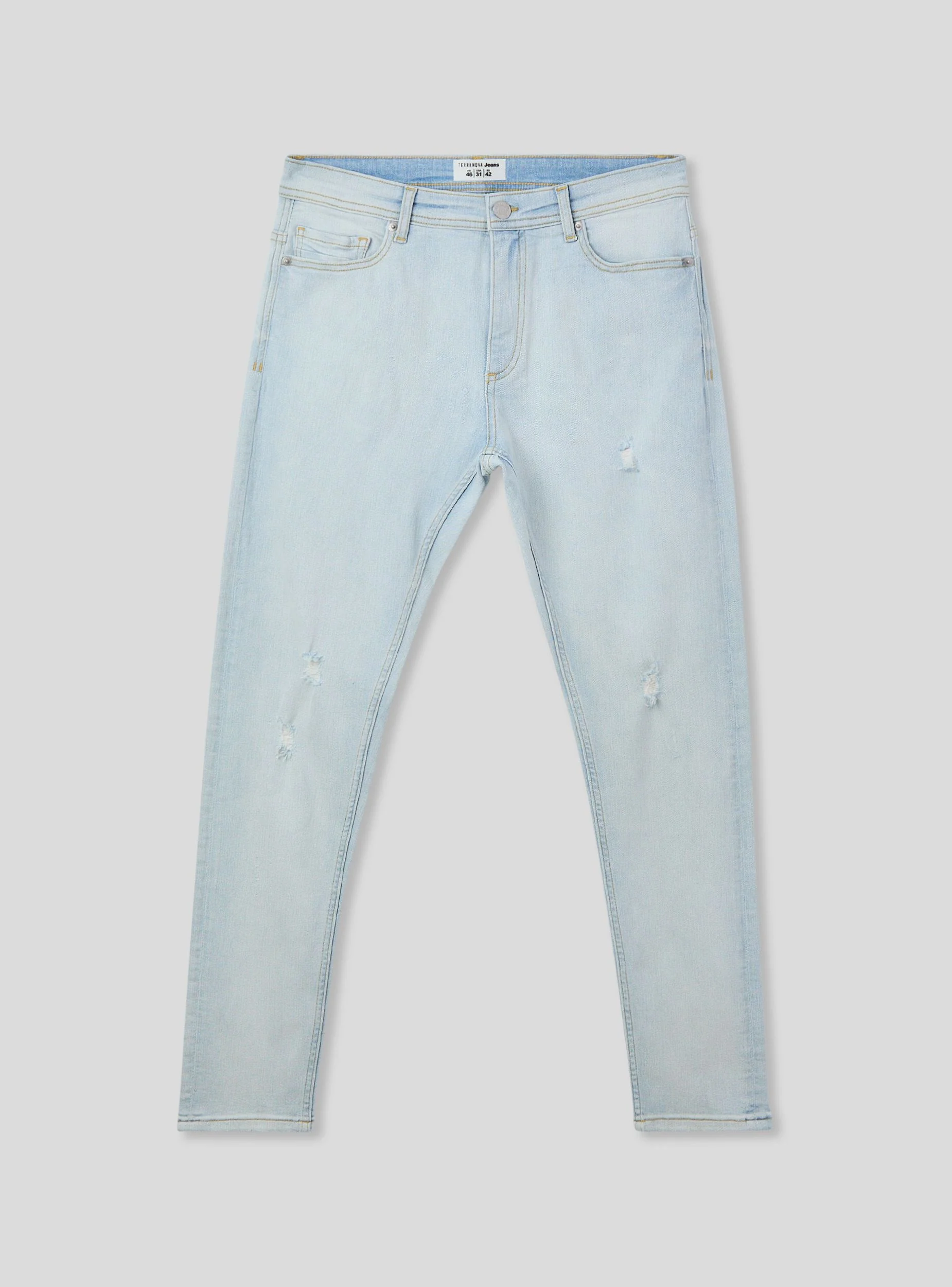 Jeans skinny chiari con strappi - Image 5