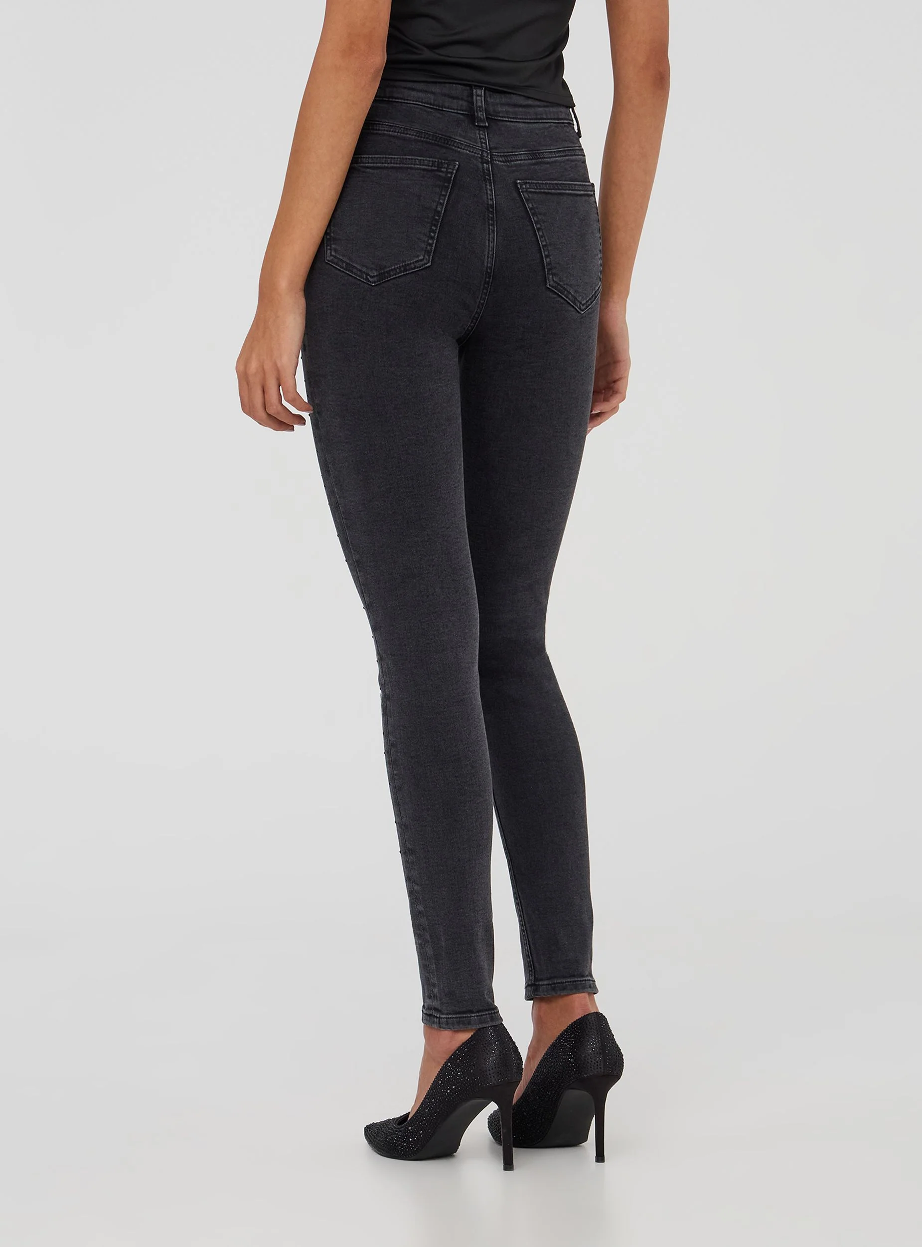 Jeans skinny con strass laterali - Image 2