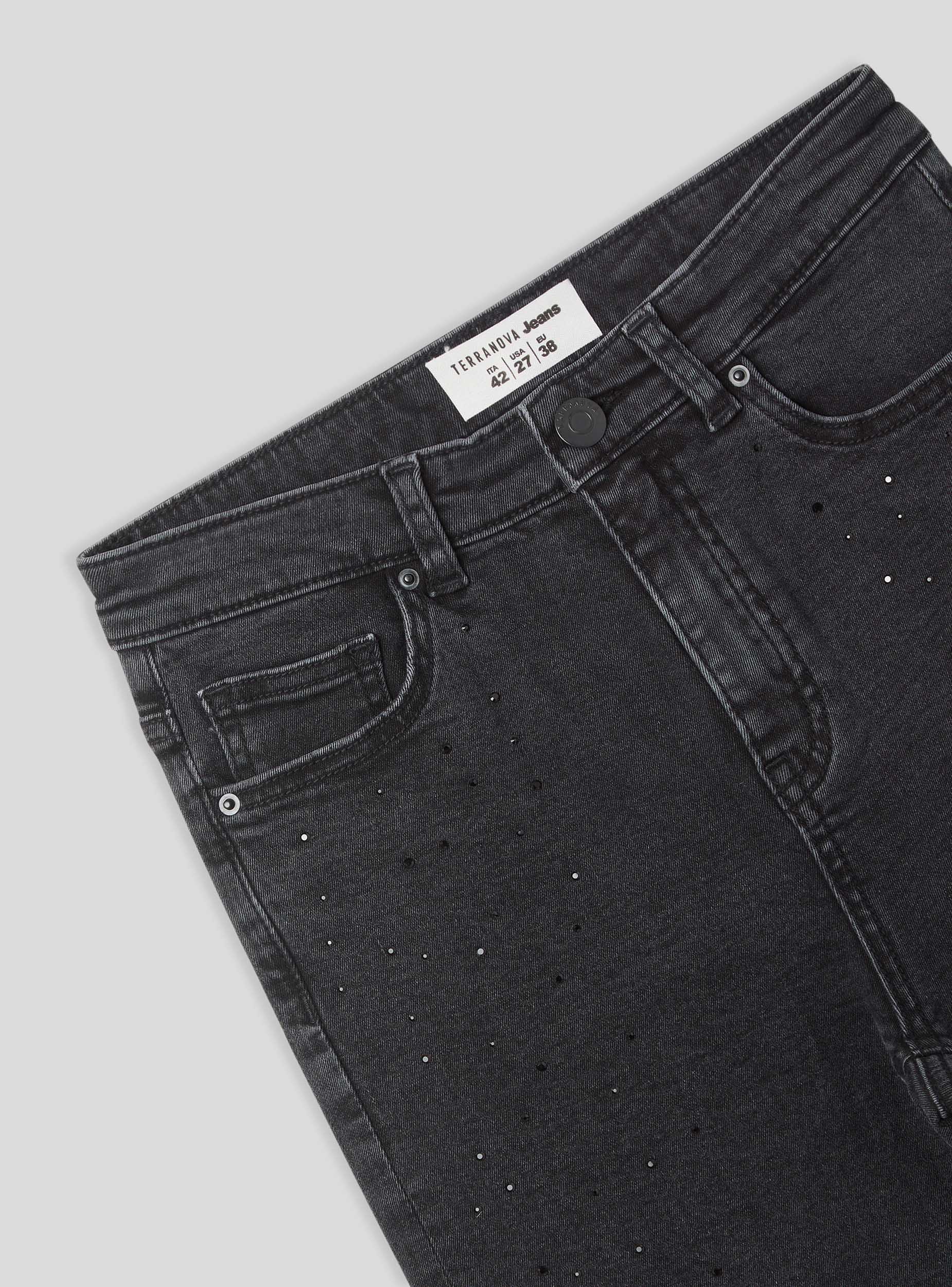 Jeans skinny con strass laterali - Image 4