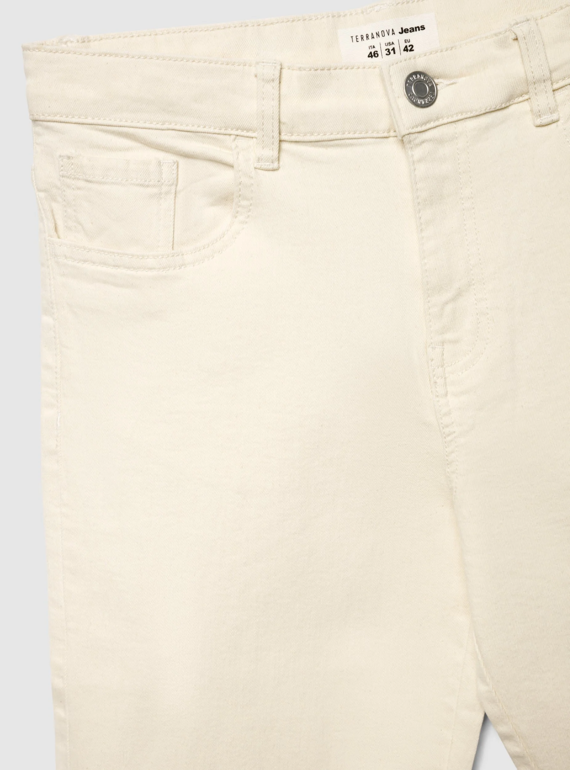 Jeans skinny corti a tinta unita - Image 7