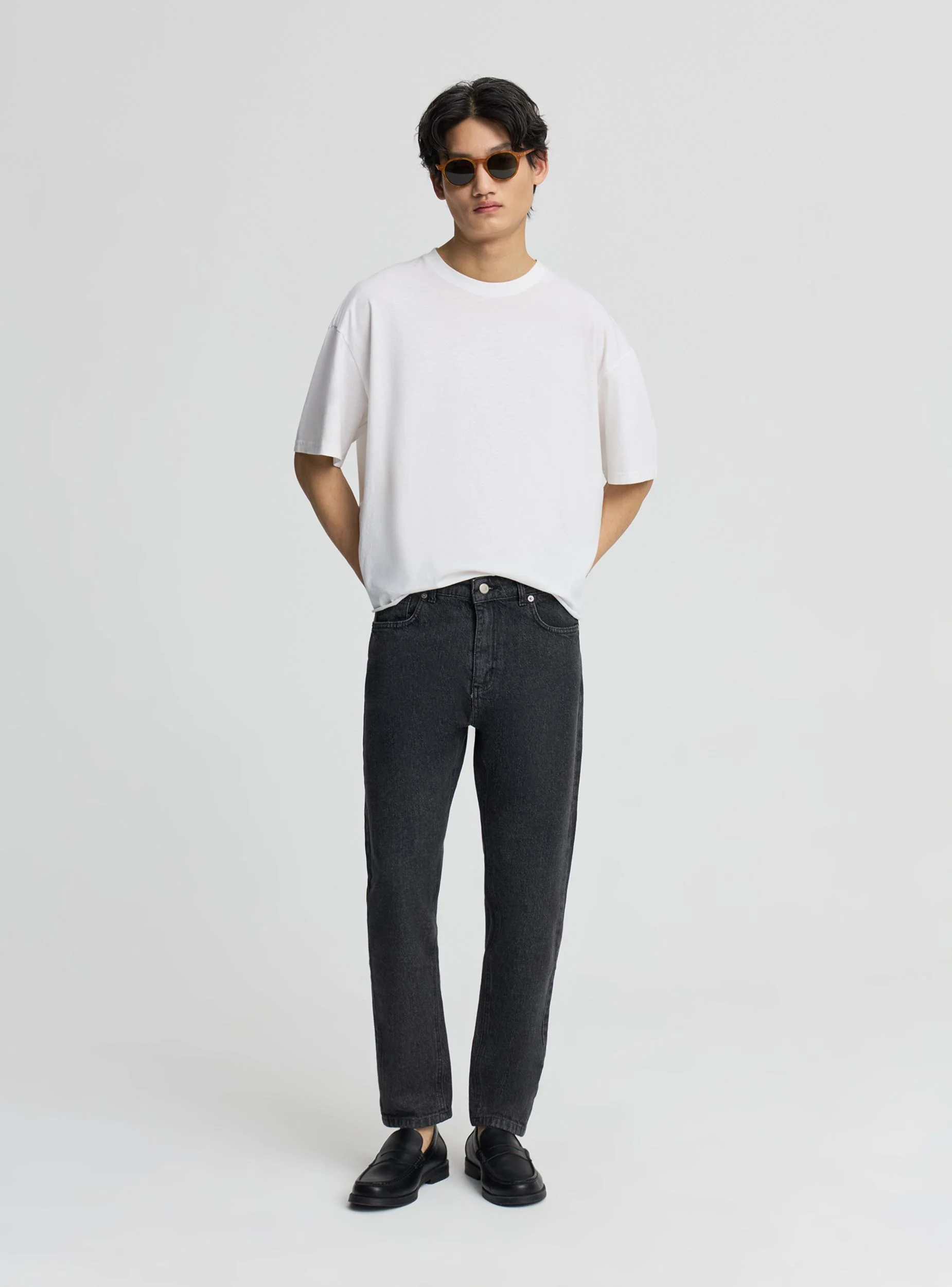 Jeans slim a tinta unita - Image 3
