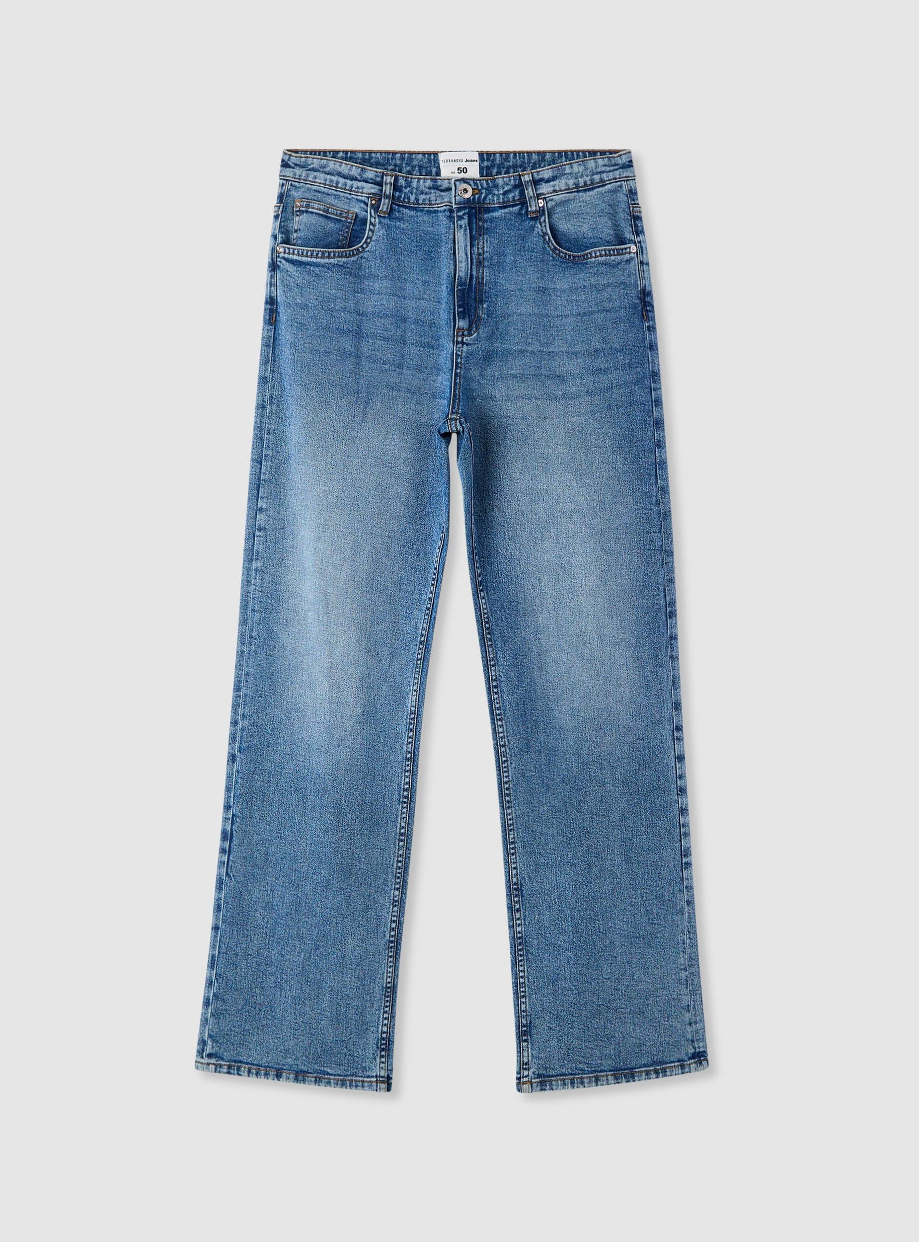 Jeans straight a tinta unita - Image 6
