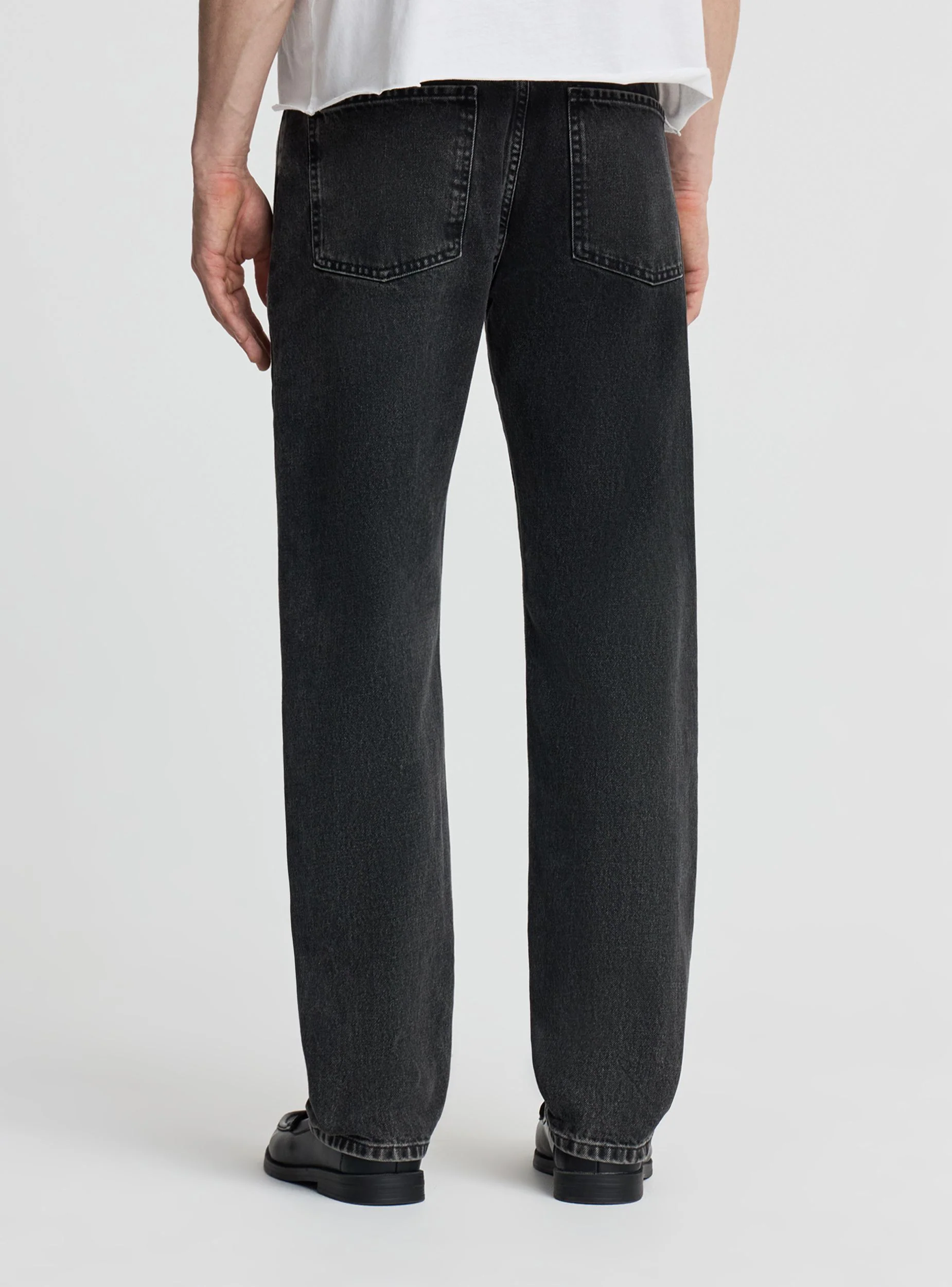 Jeans straight a tinta unita - Image 4