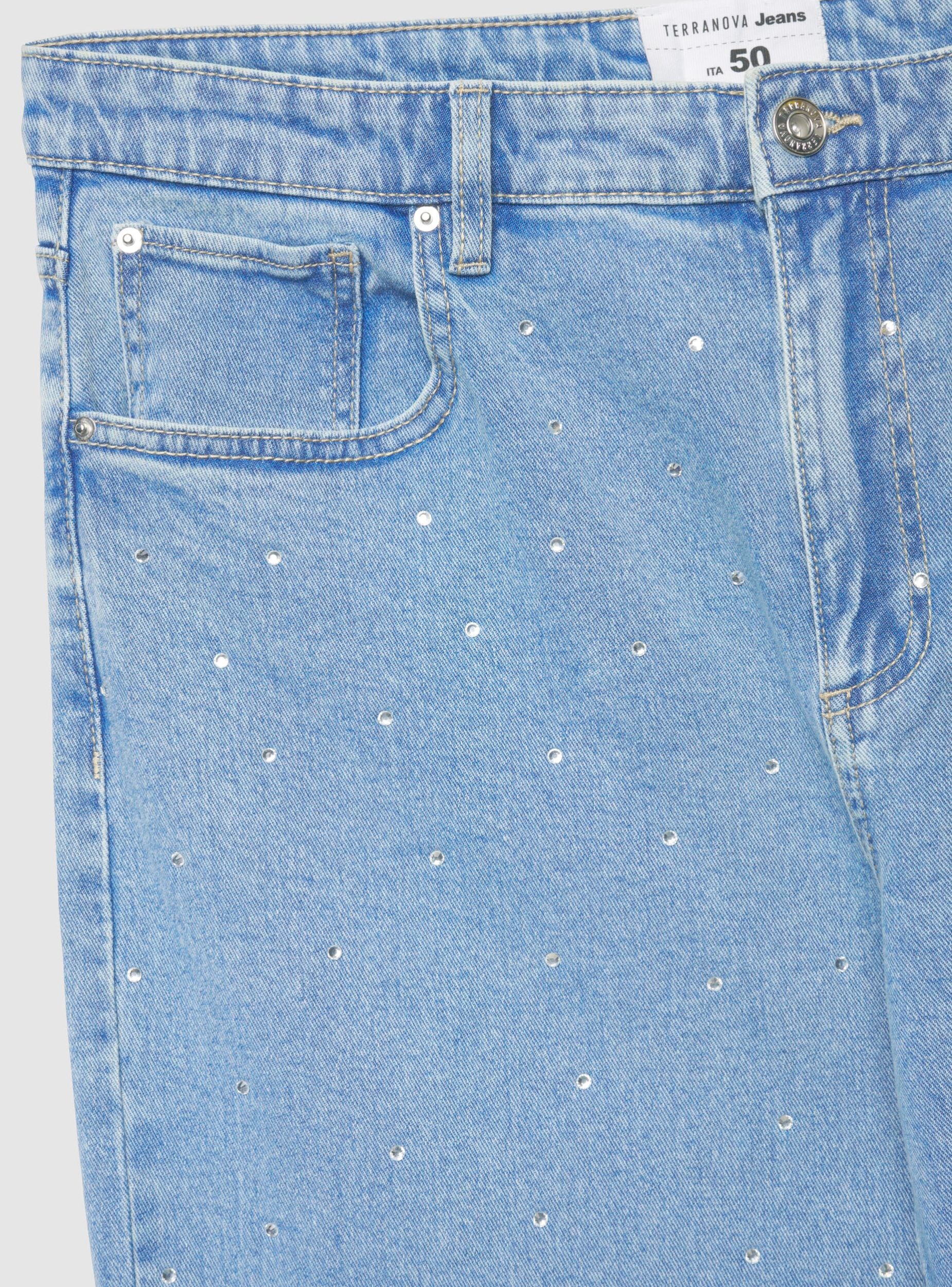 Jeans straight con strass - Image 5