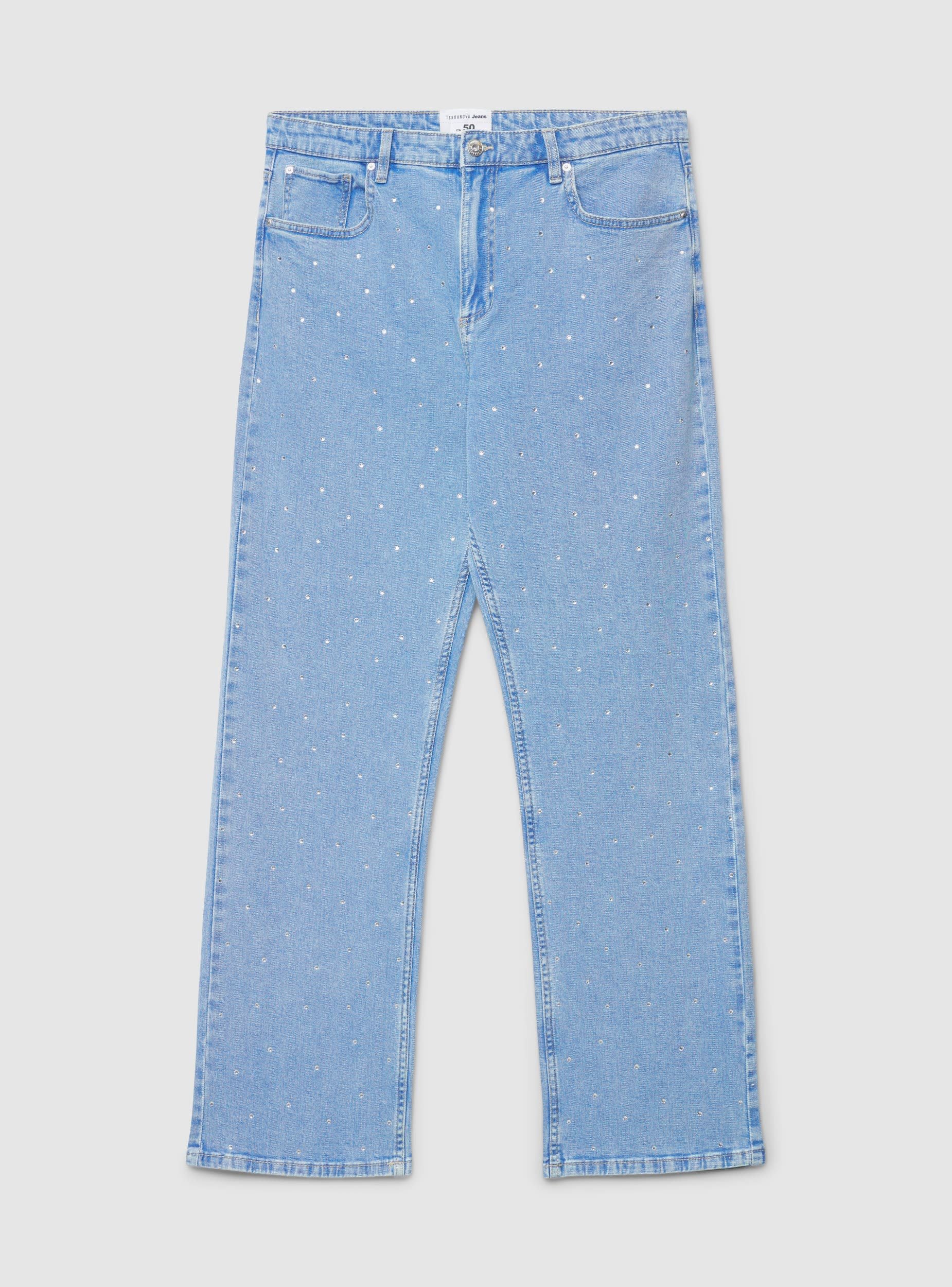 Jeans straight con strass - Image 7