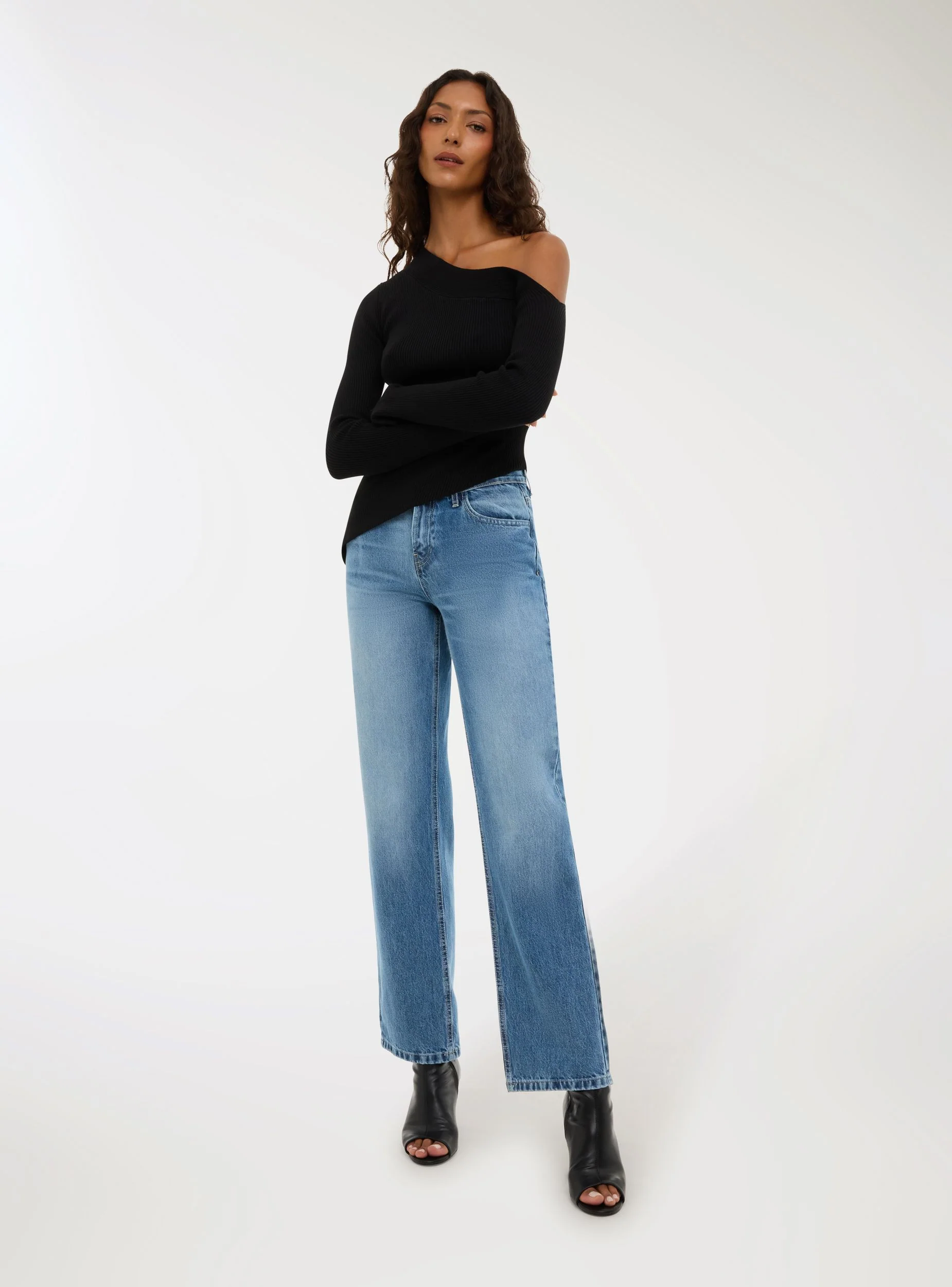 Jeans straight leg a vita bassa - Image 2