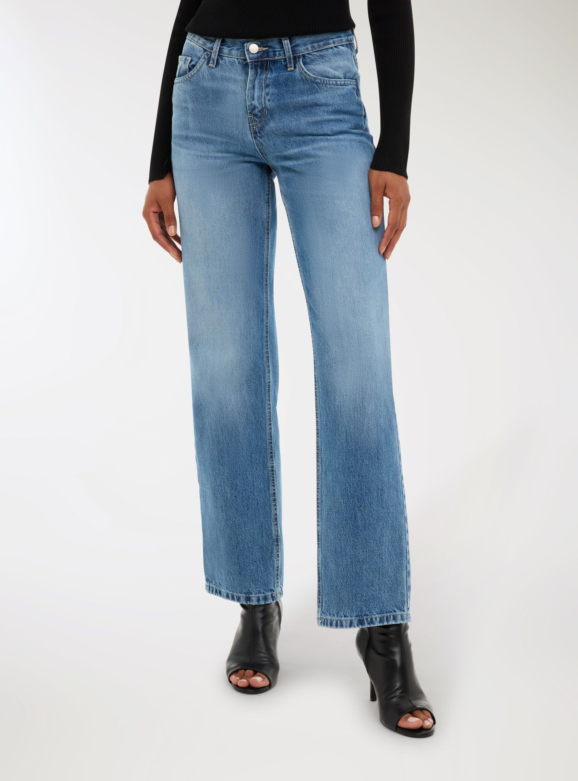 Jeans straight leg a vita bassa - Image 4