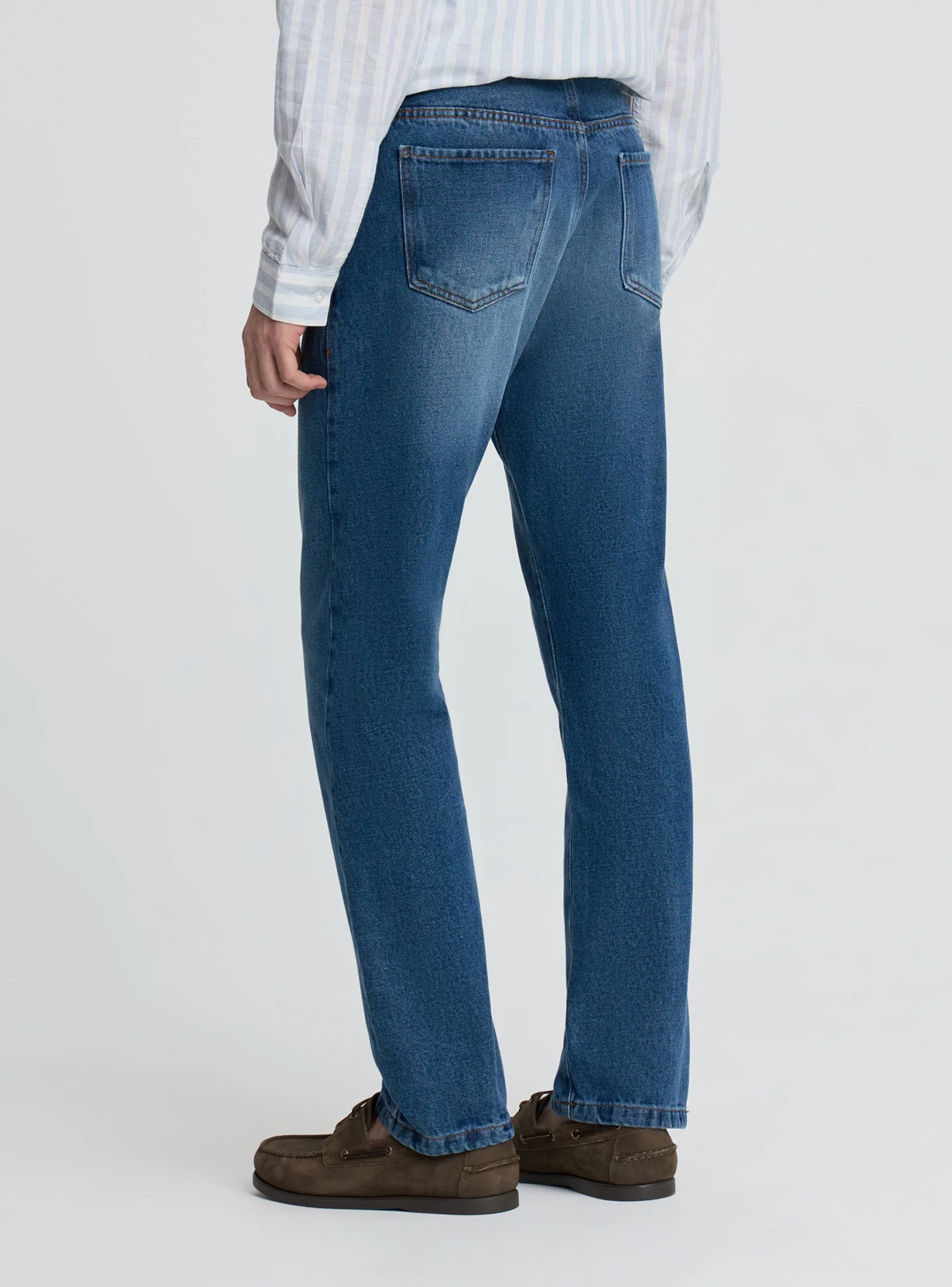 Jeans straight tinta unita
