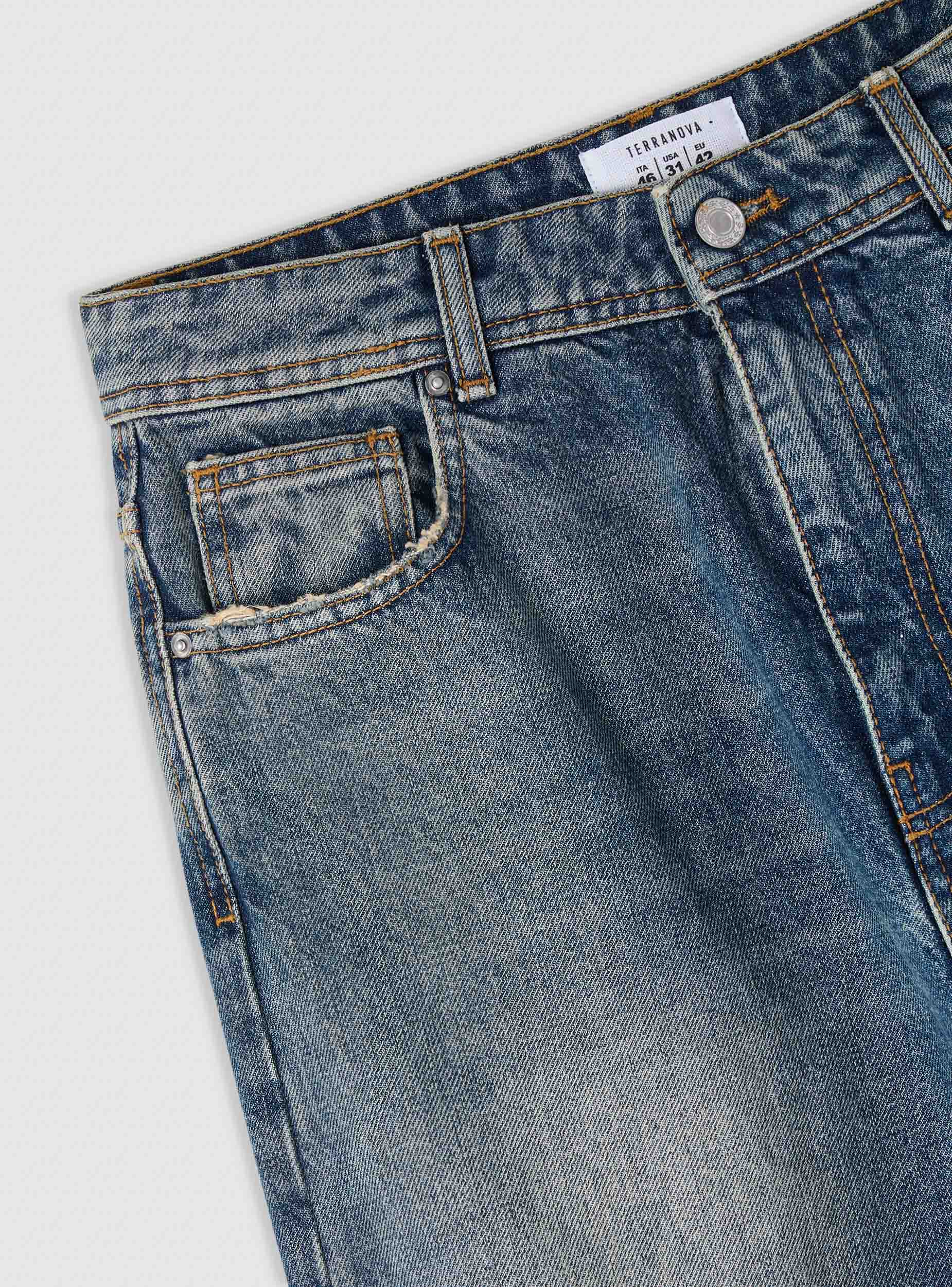 Jeans super baggy con patch e sfrangiature - Image 7