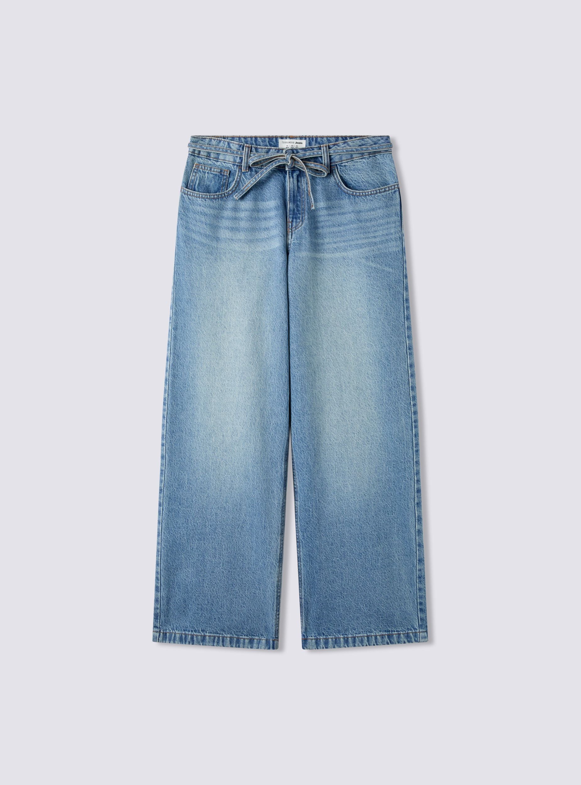 Jeans super wide leg con cintura - Image 5