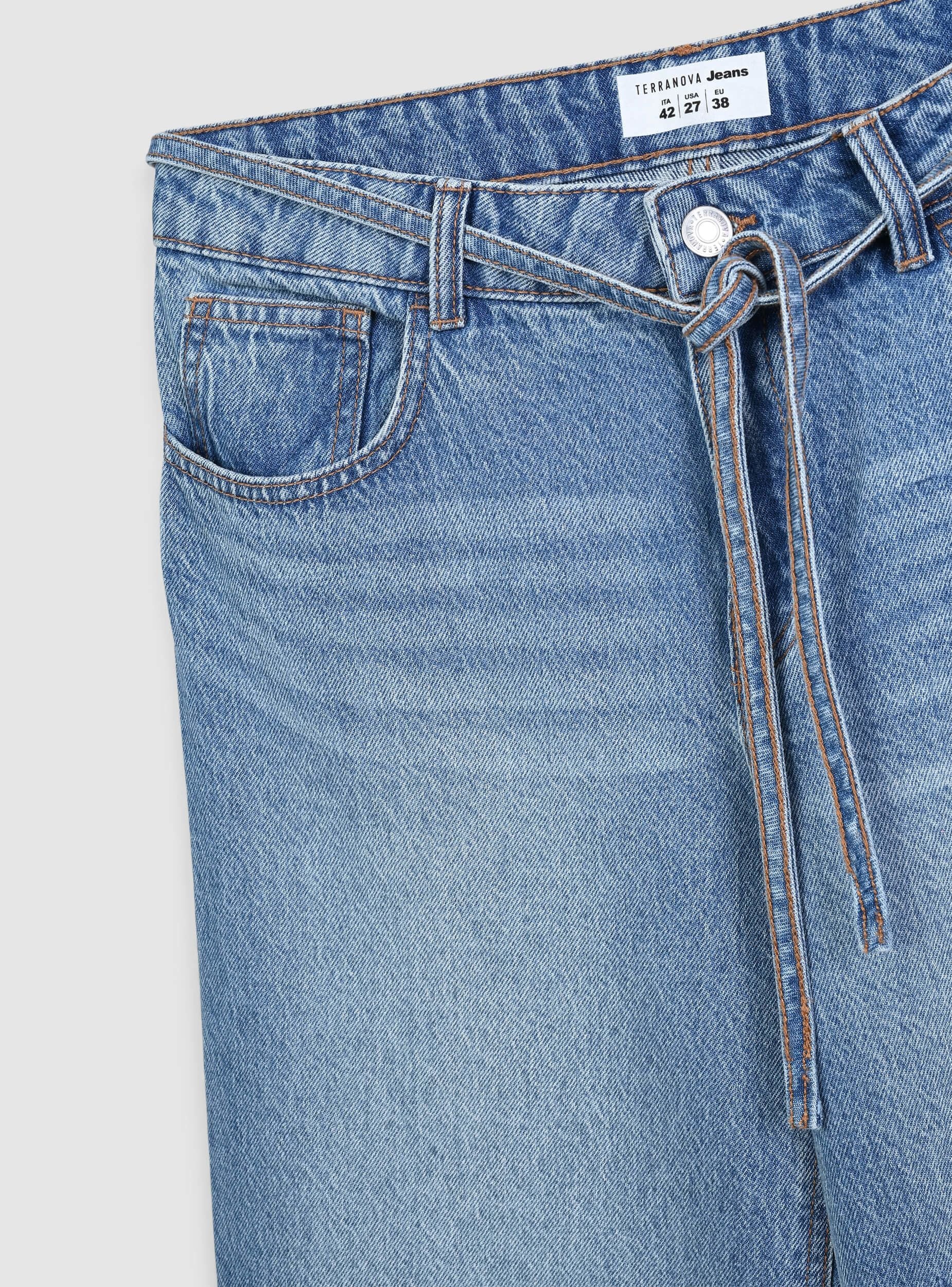 Jeans super wide leg con cintura - Image 6