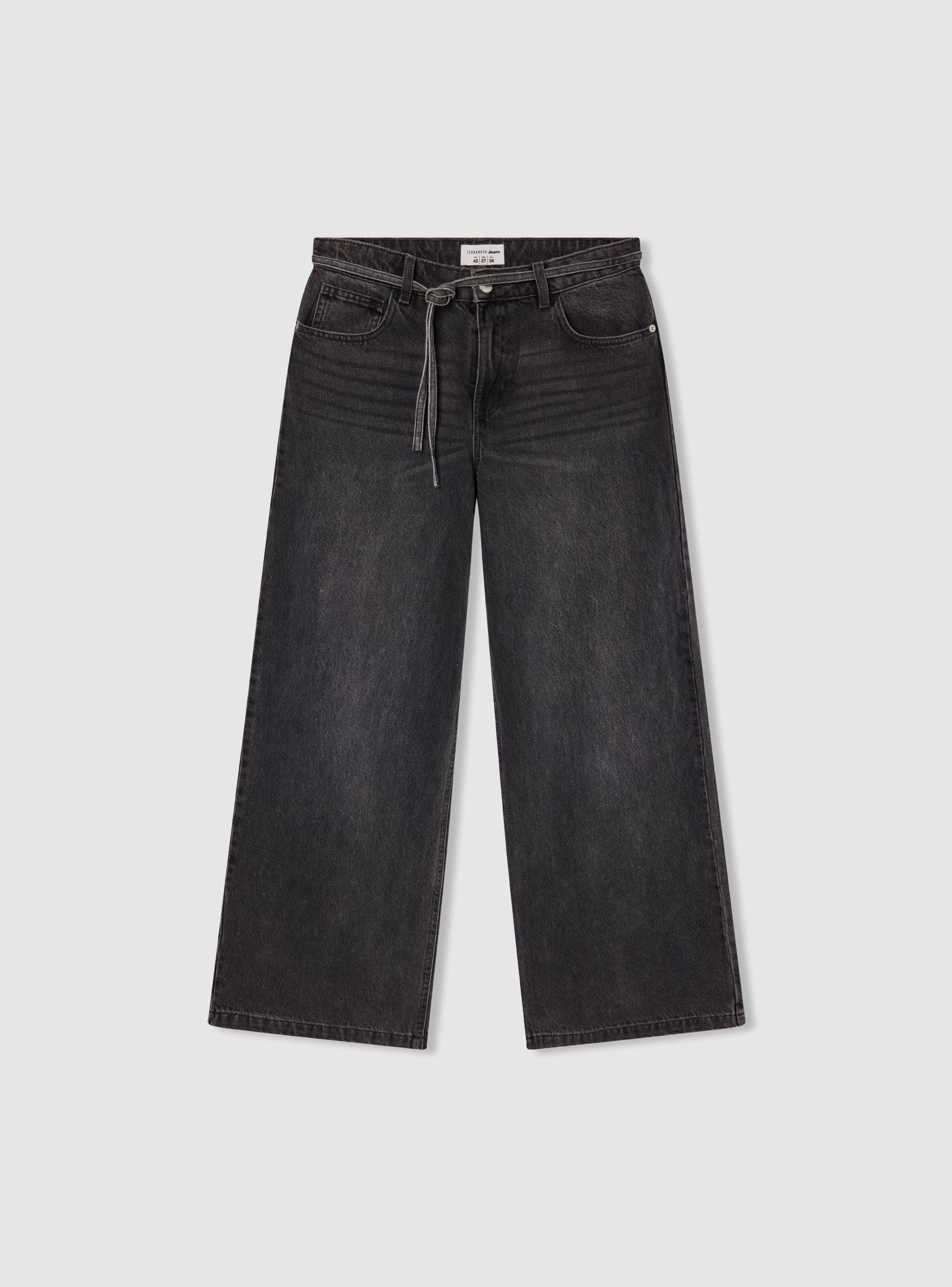 Jeans super wide leg con cintura - Image 5
