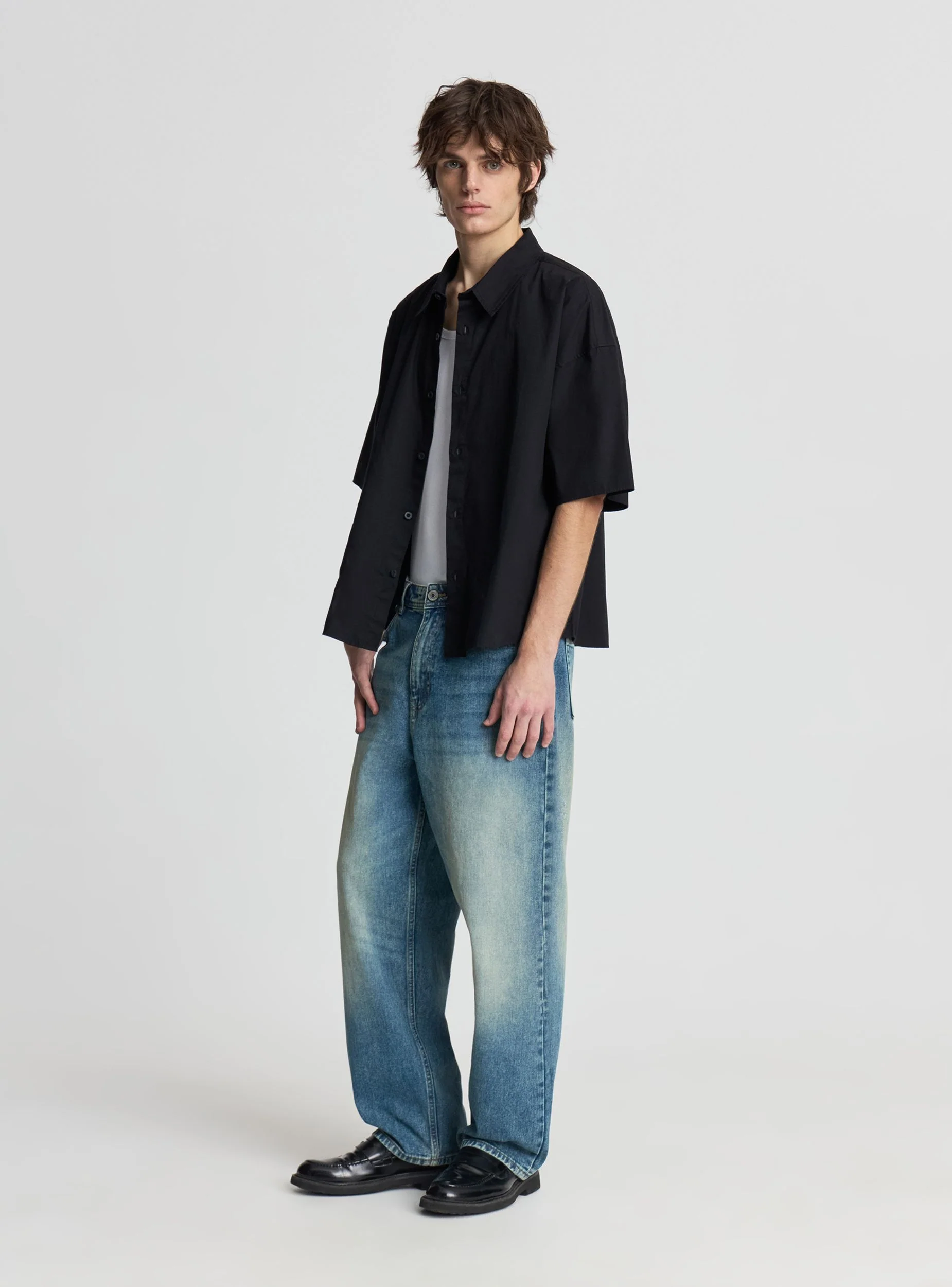Jeans superbaggy tinta unita - Image 5