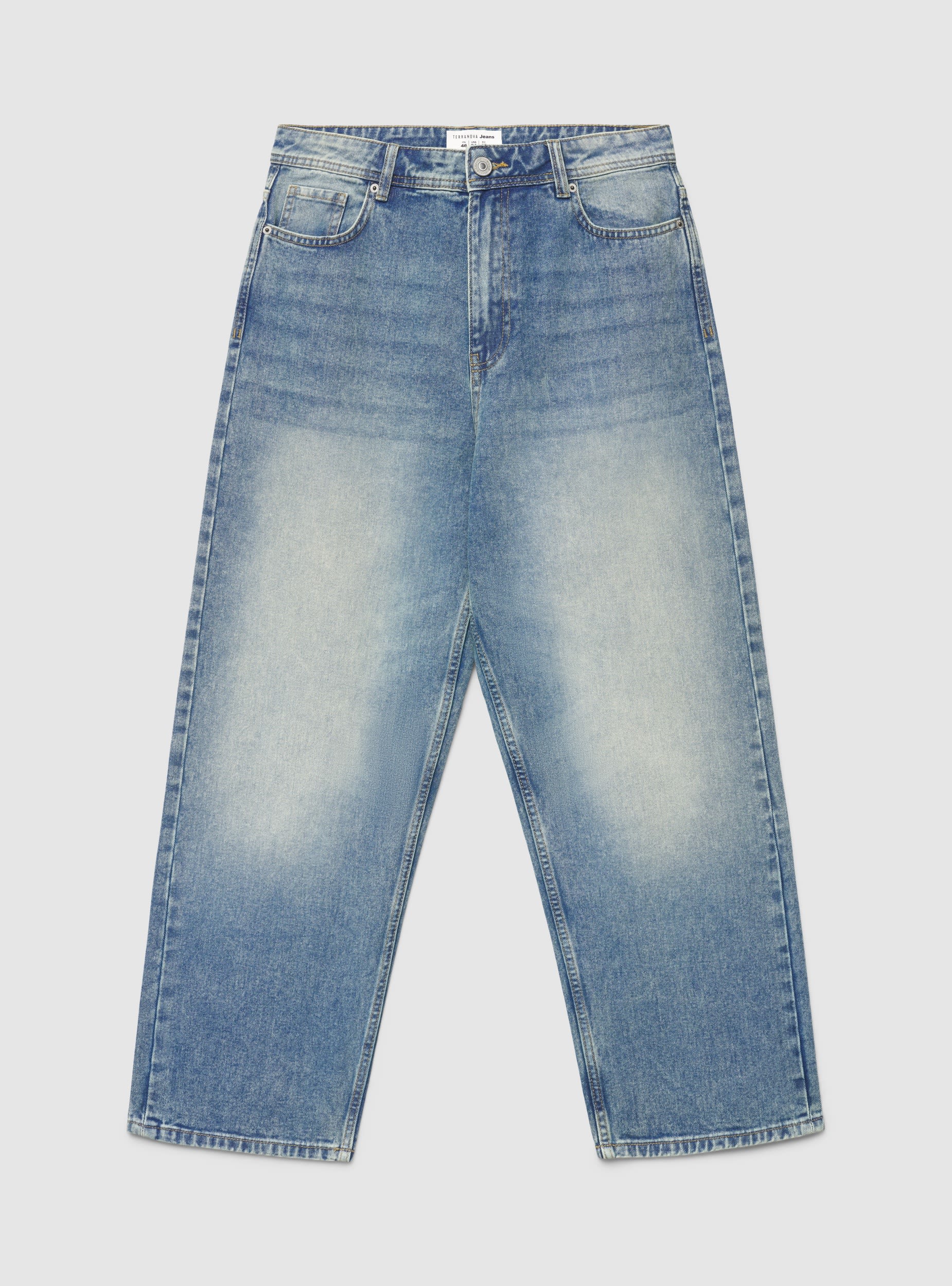 Jeans superbaggy tinta unita - Image 8
