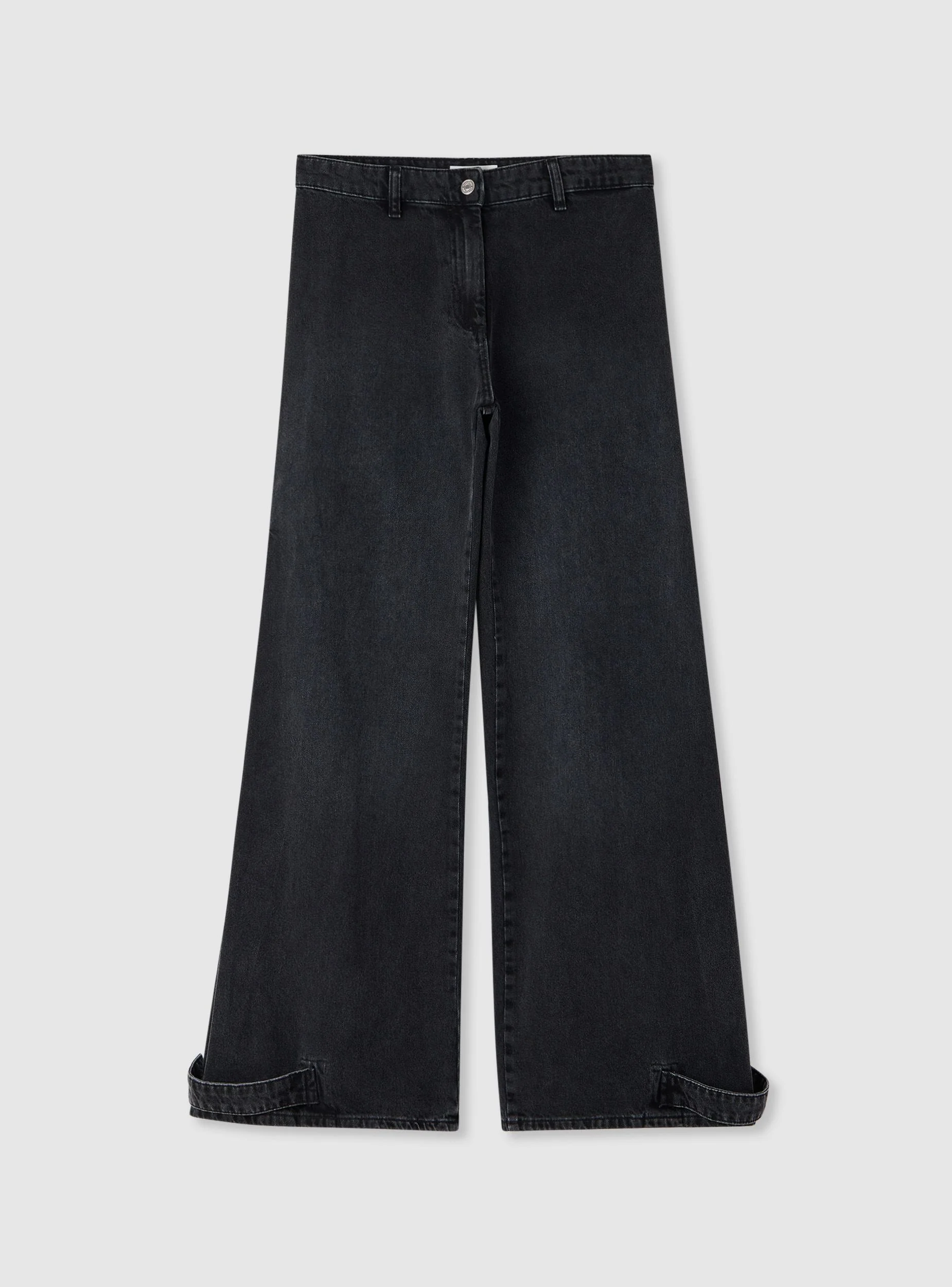 Jeans wide leg a tinta unita - Image 6