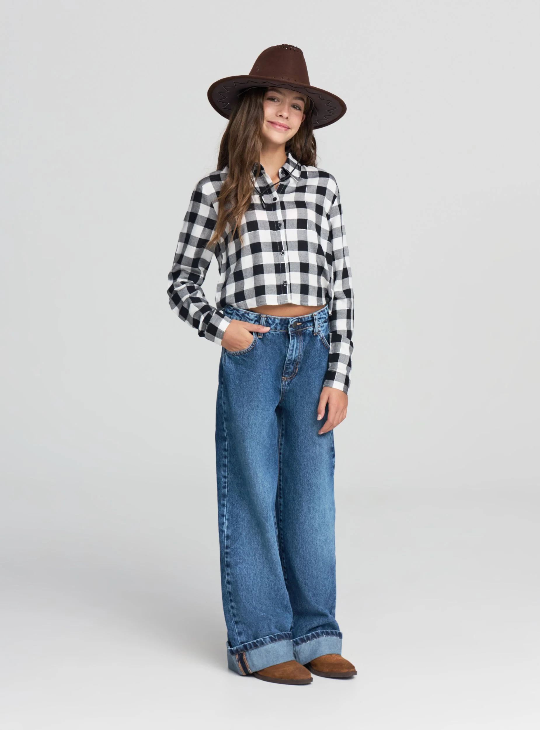 Jeans wide leg con applicazione stella - Image 4