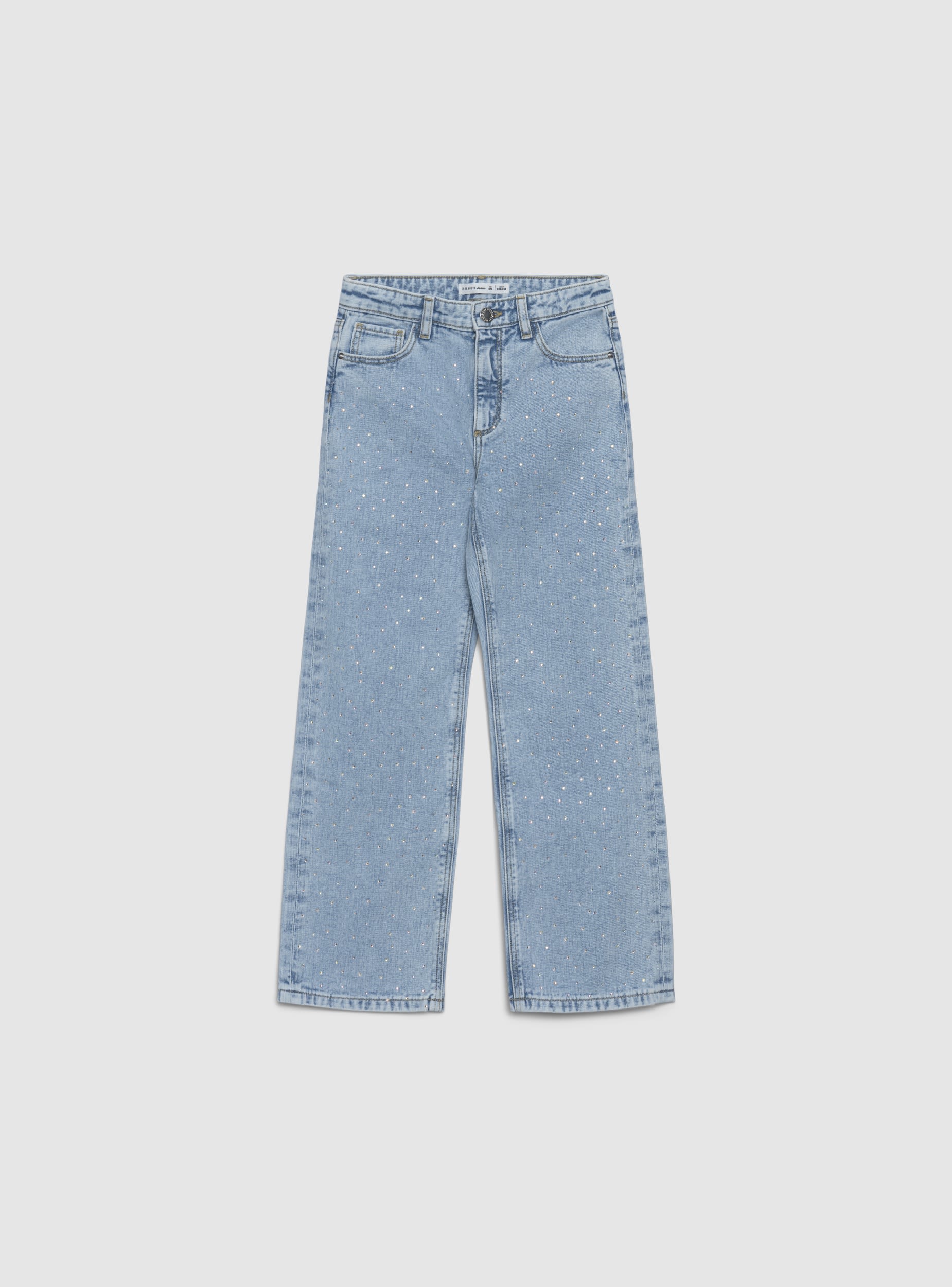 Jeans wide leg con applicazioni - Image 2