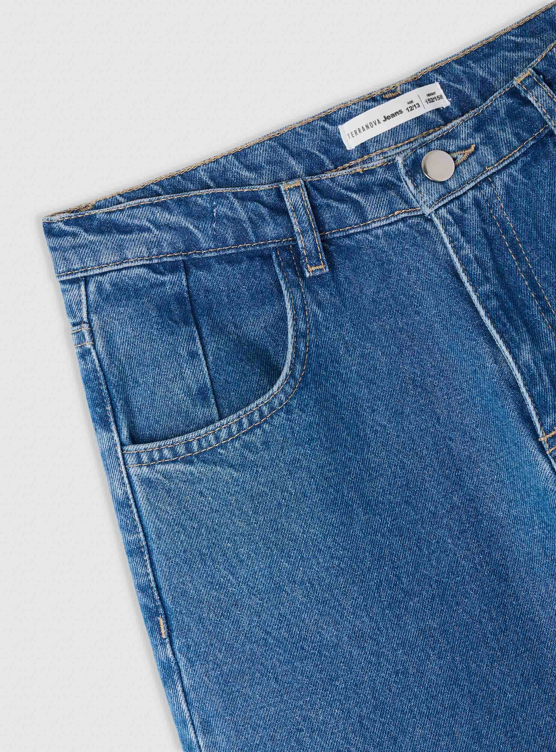 Jeans wide leg con effetto degradé