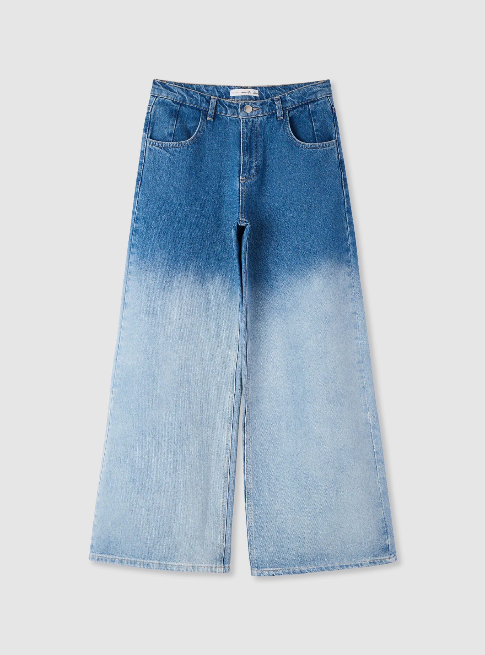 Jeans wide leg con effetto degradé - Image 2