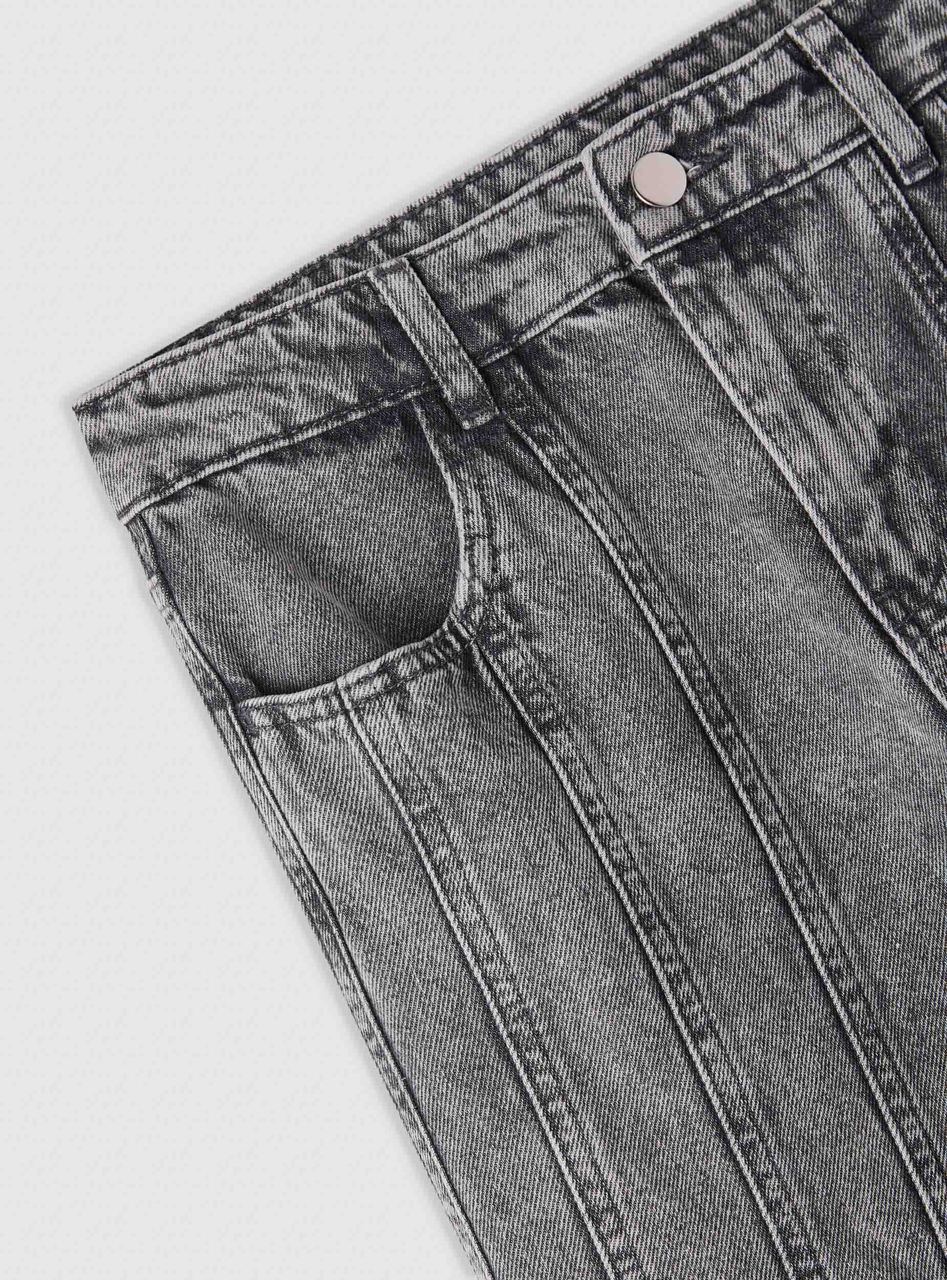 Jeans wide leg con impunture - Image 5