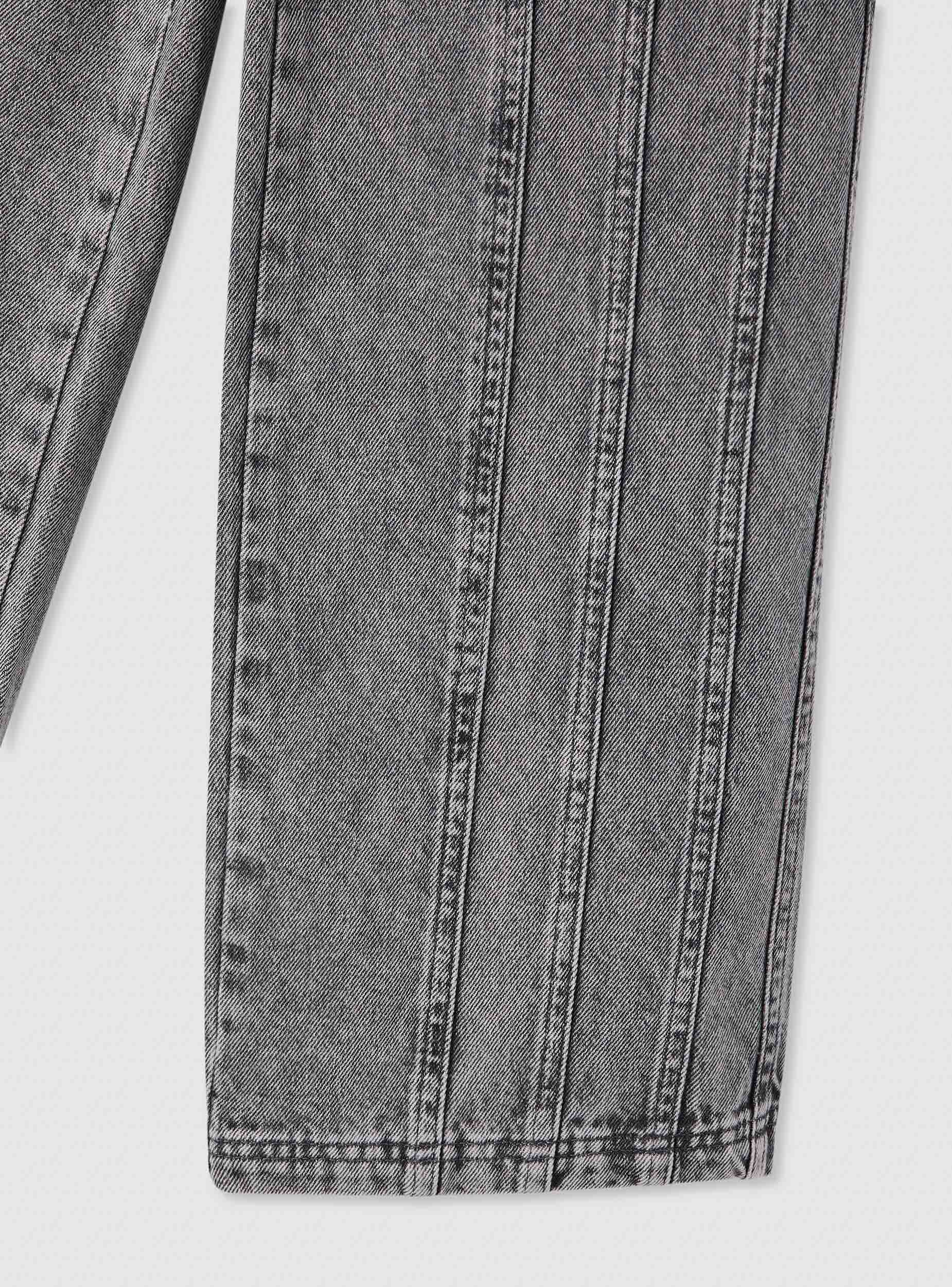 Jeans wide leg con impunture - Image 6
