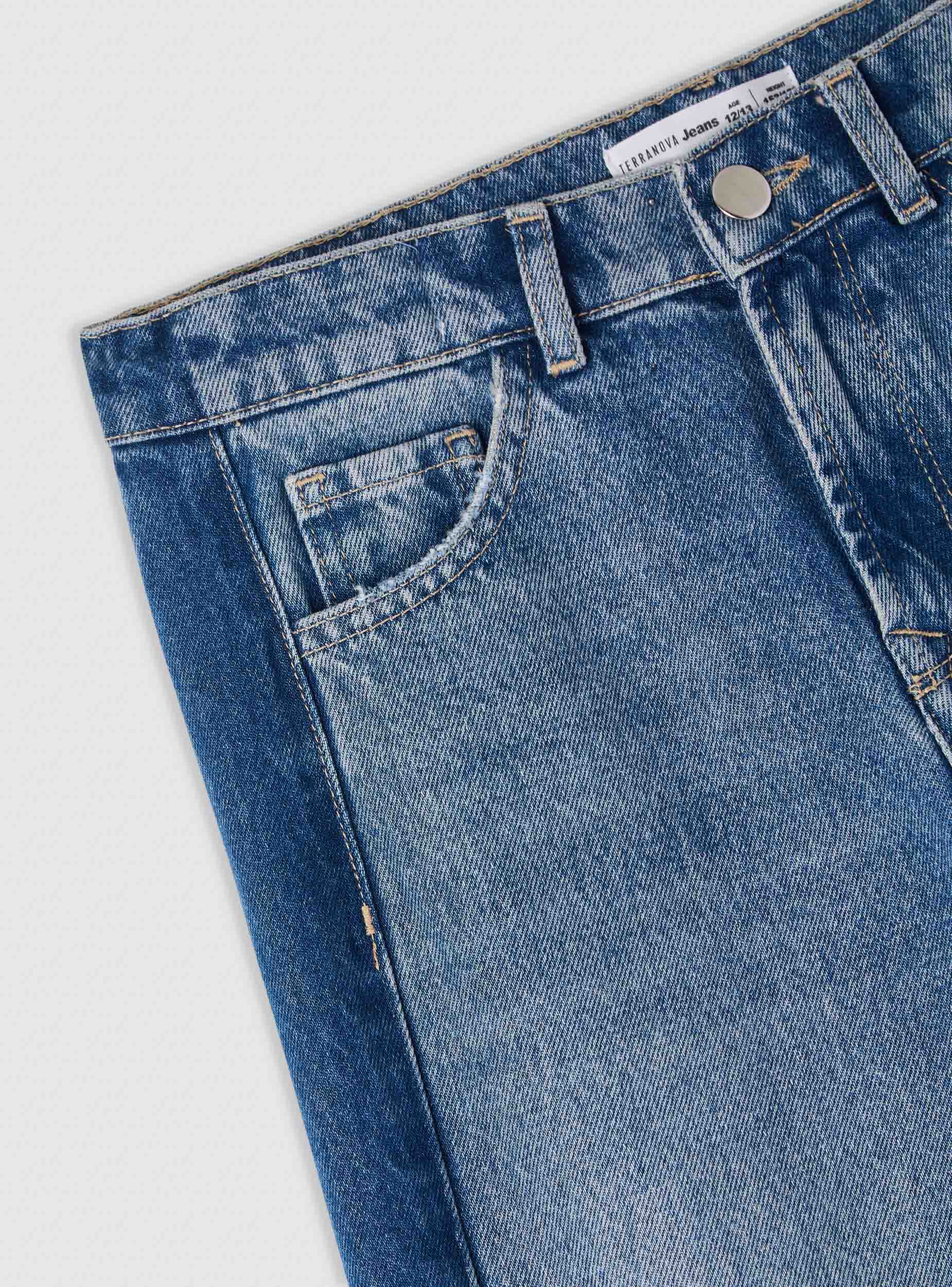 Jeans wide leg con inserti laterali - Image 4