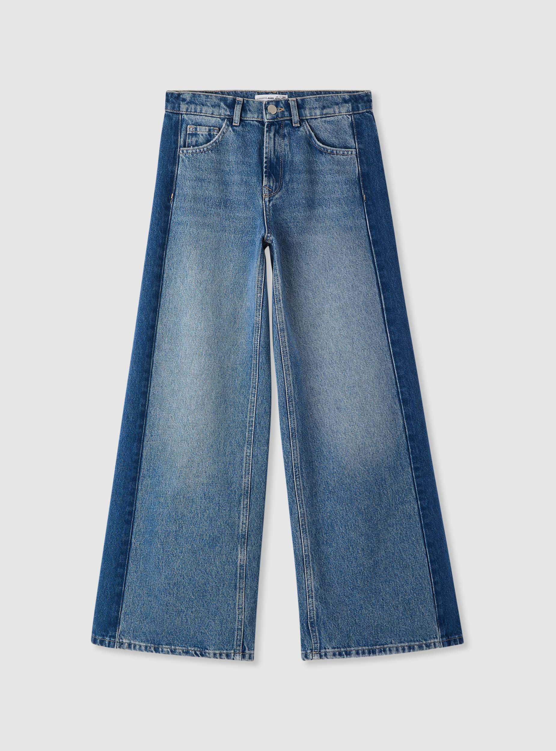 Jeans wide leg con inserti laterali - Image 6